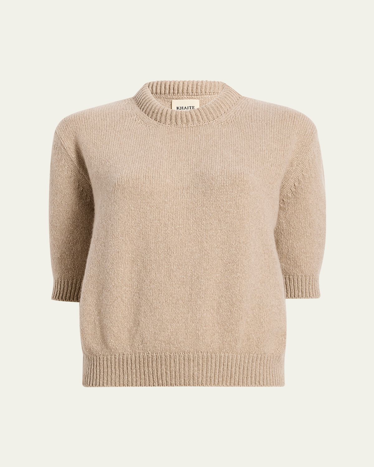 Khaite Davin Short-Sleeve Cashmere Sweater