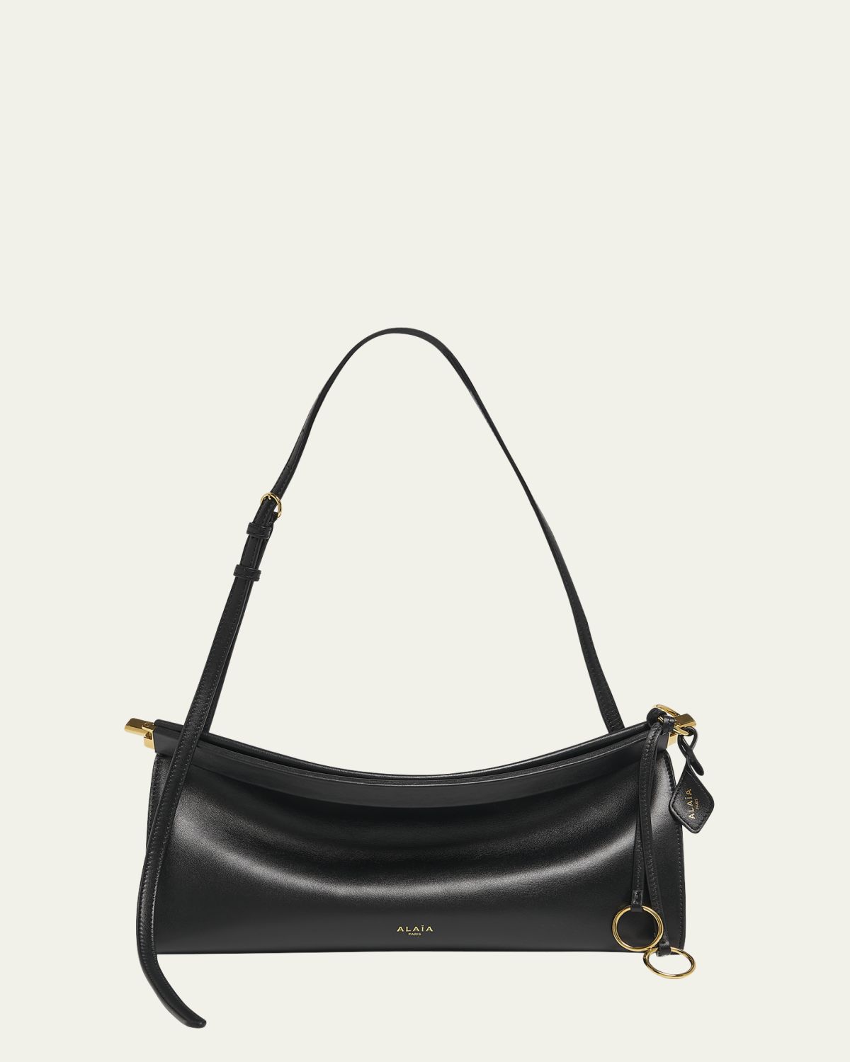 ALAÏA Le Click Medium Shoulder Bag in Glossy Leather | Thumbnail 10 ALAÏA Le Click Medium Shoulder Bag in Glossy Leather | Thumbnail 10