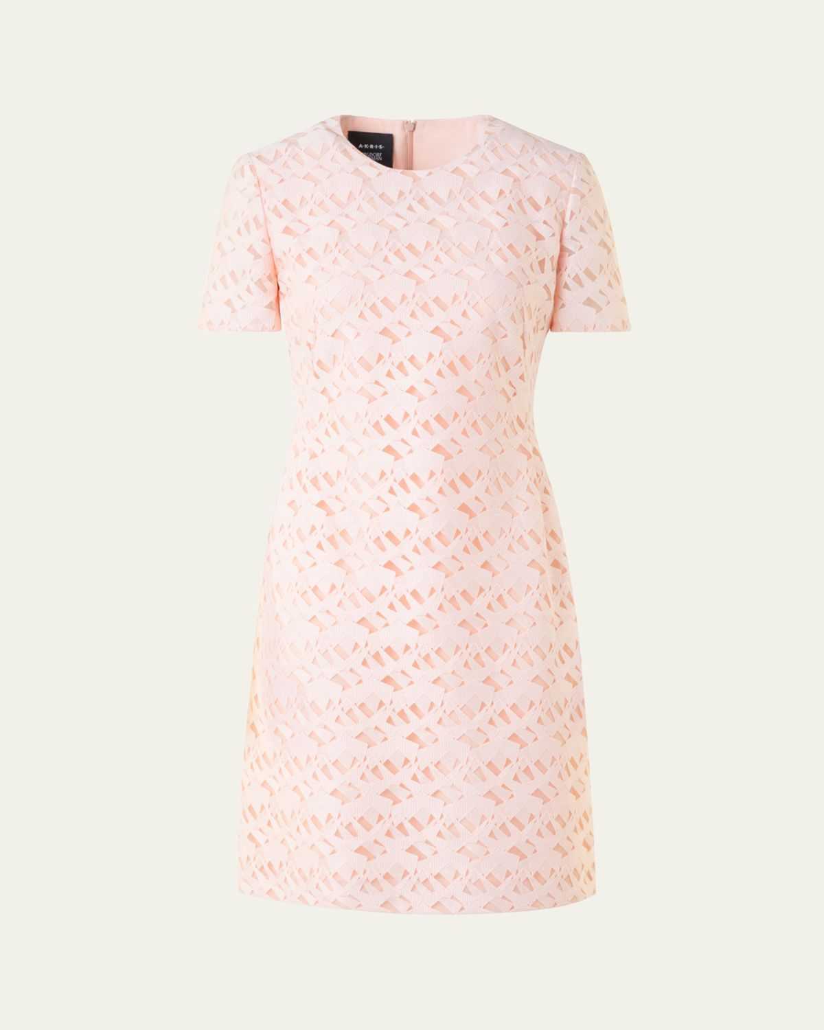 Akris Tulle Techno Geometric Short Dress