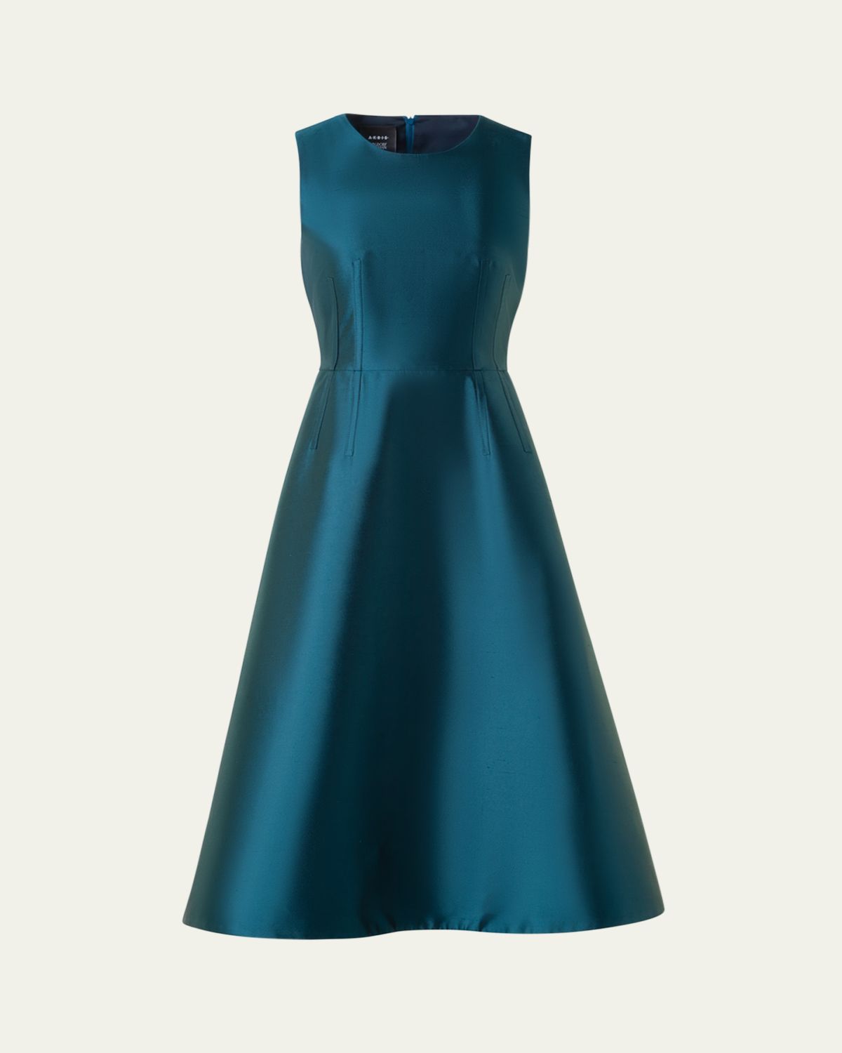Akris Dupion Silk Sleeveless Cocktail Dress