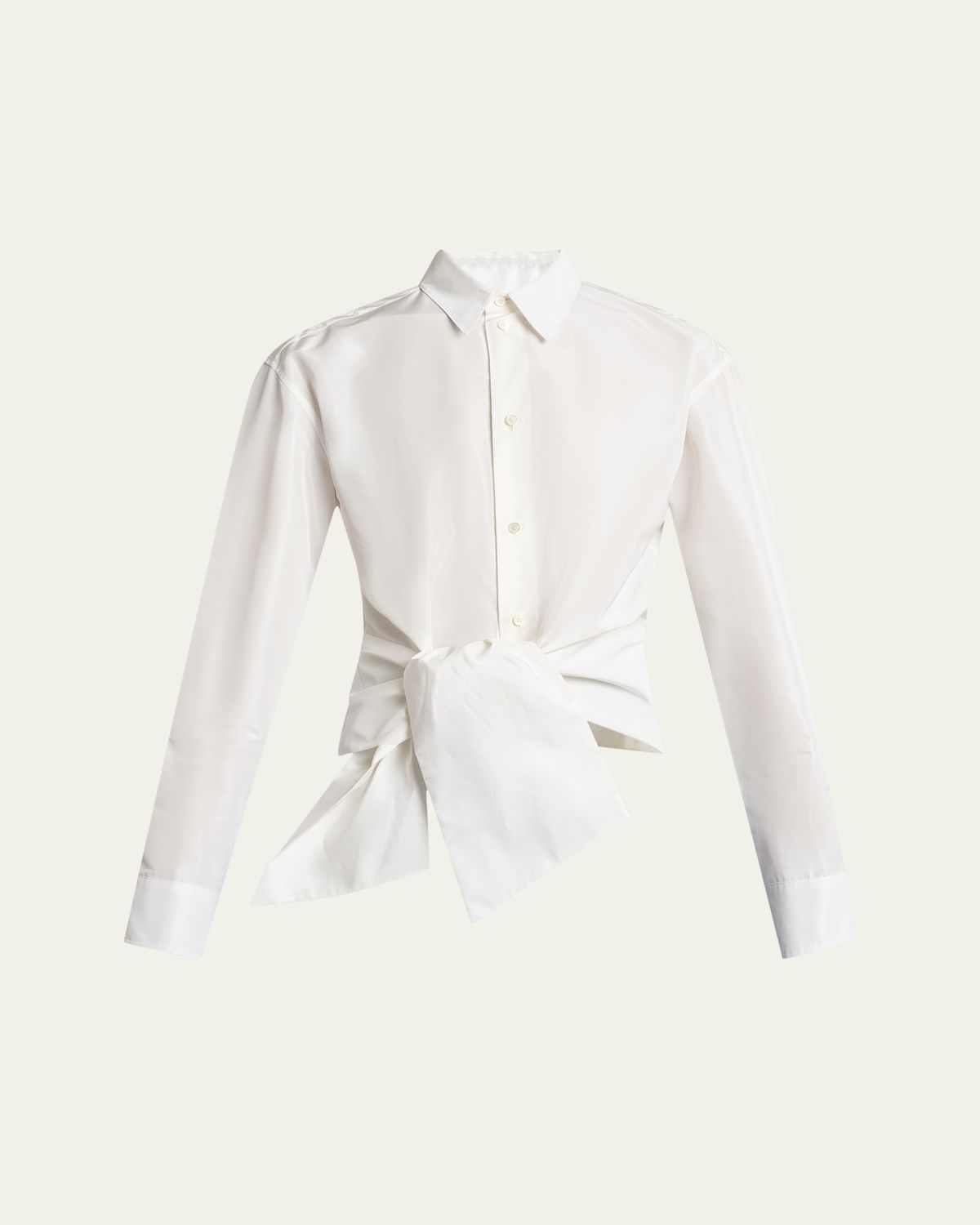 Givenchy Bow Button Down Wrap Blouse