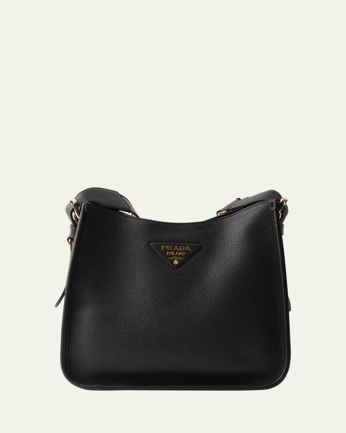 Prada Medium Daino Soft Leather Hobo Crossbody Bag
