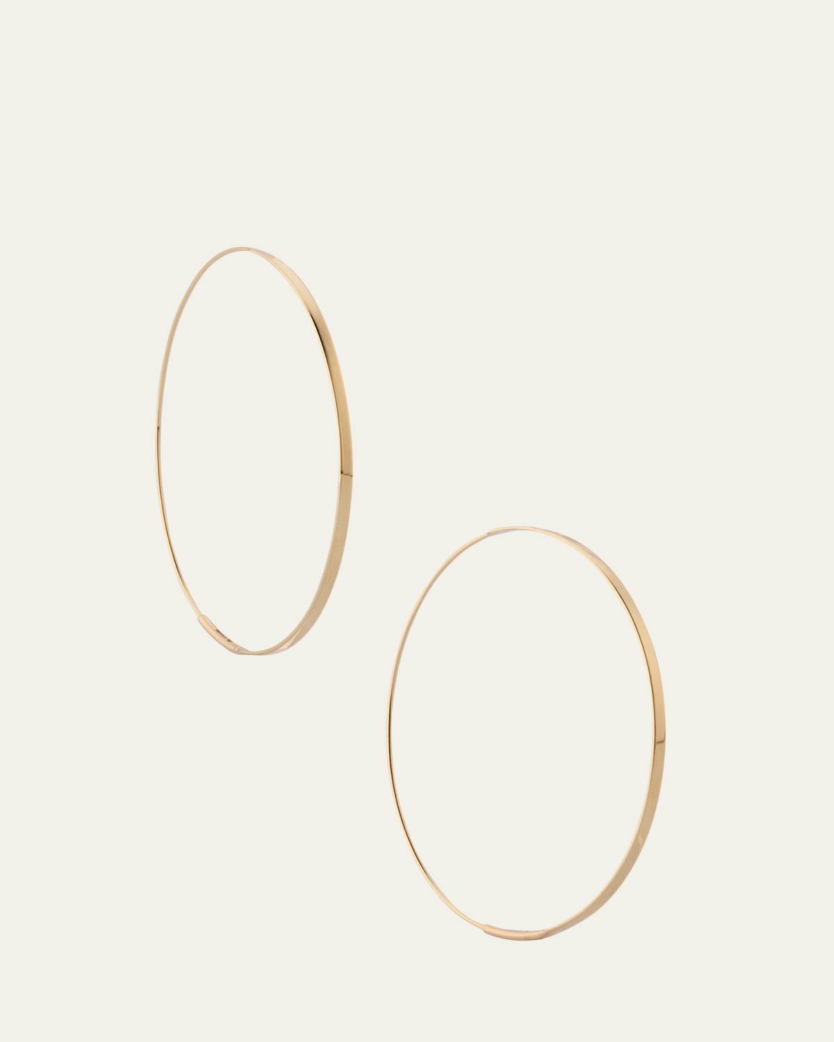 Lana 50mm Medium Flat Magic Hoop Earrings in 14K Yellow Gold