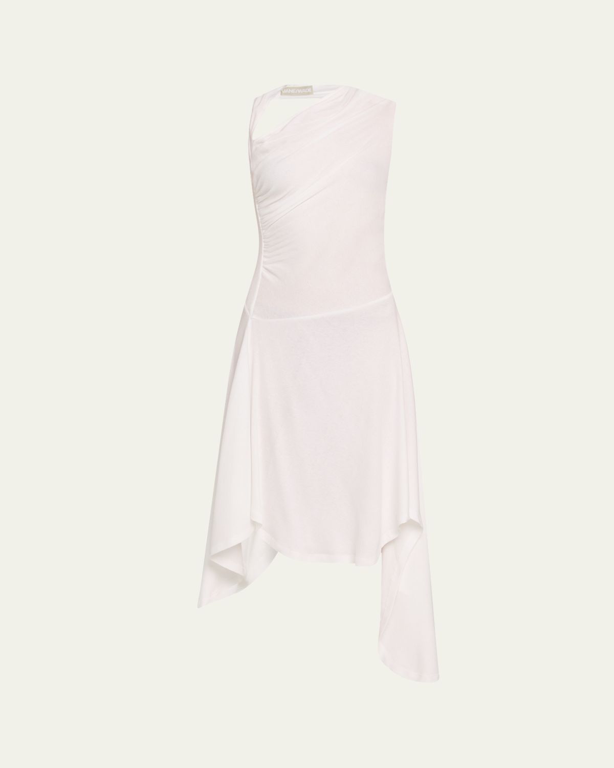 Jane Wade Draped Sleeveless Midi Dress