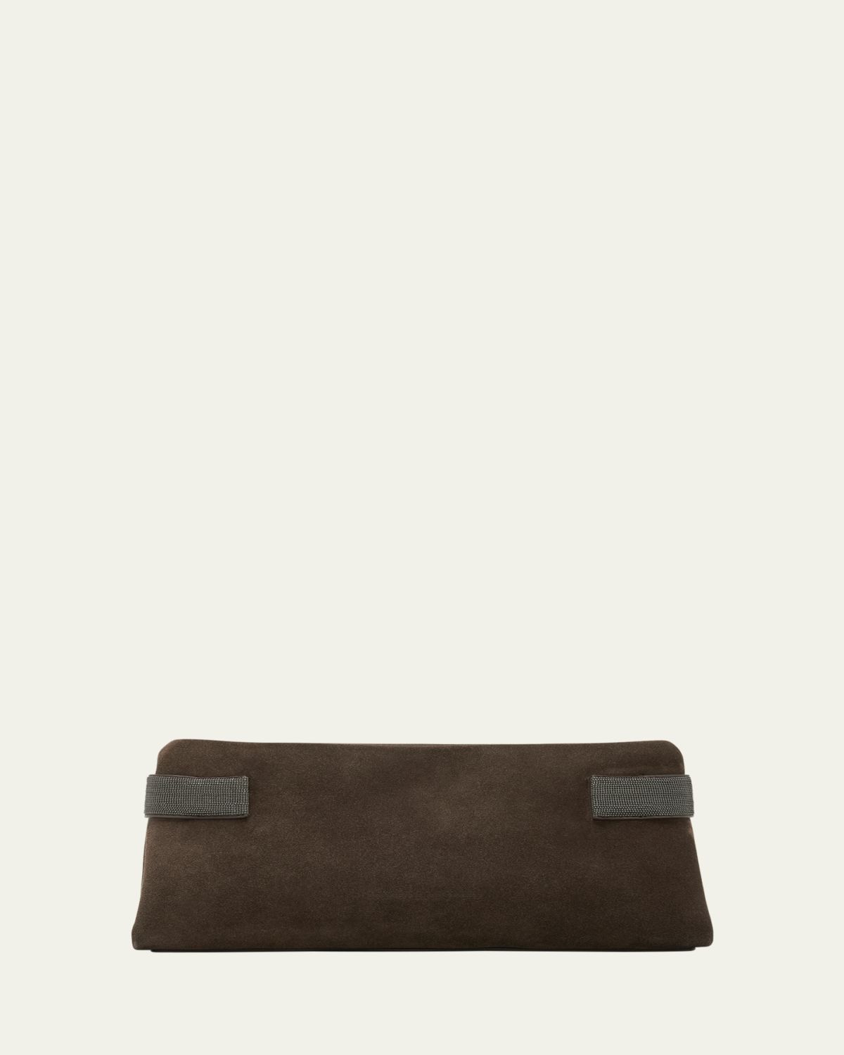 Brunello Cucinelli Essense Monili Suede Clutch Bag