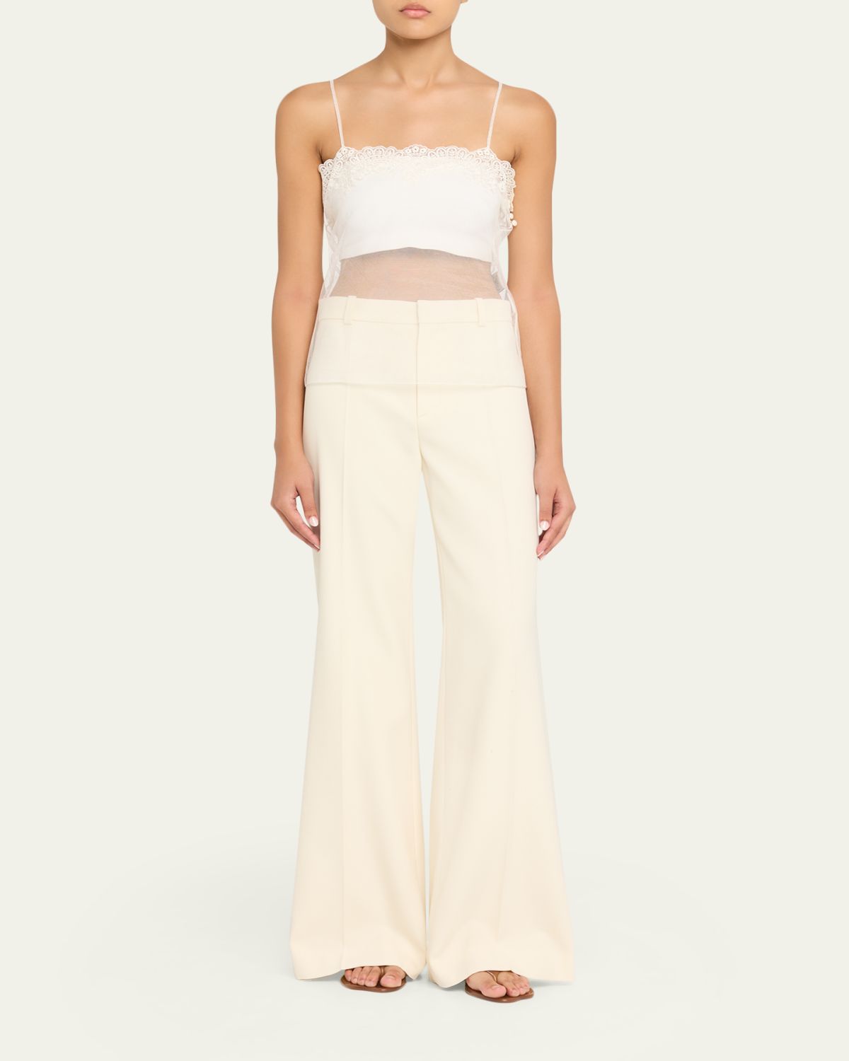 Chloe Fitted Lace Embroidered Tank Top | Thumbnail 2