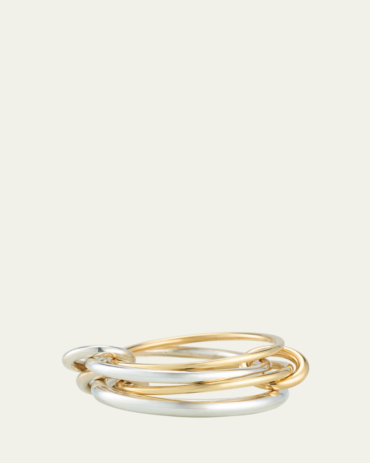 Spinelli Kilcollin Pisces SG Four Link Ring in Sterling Silver and 18K Yellow Gold