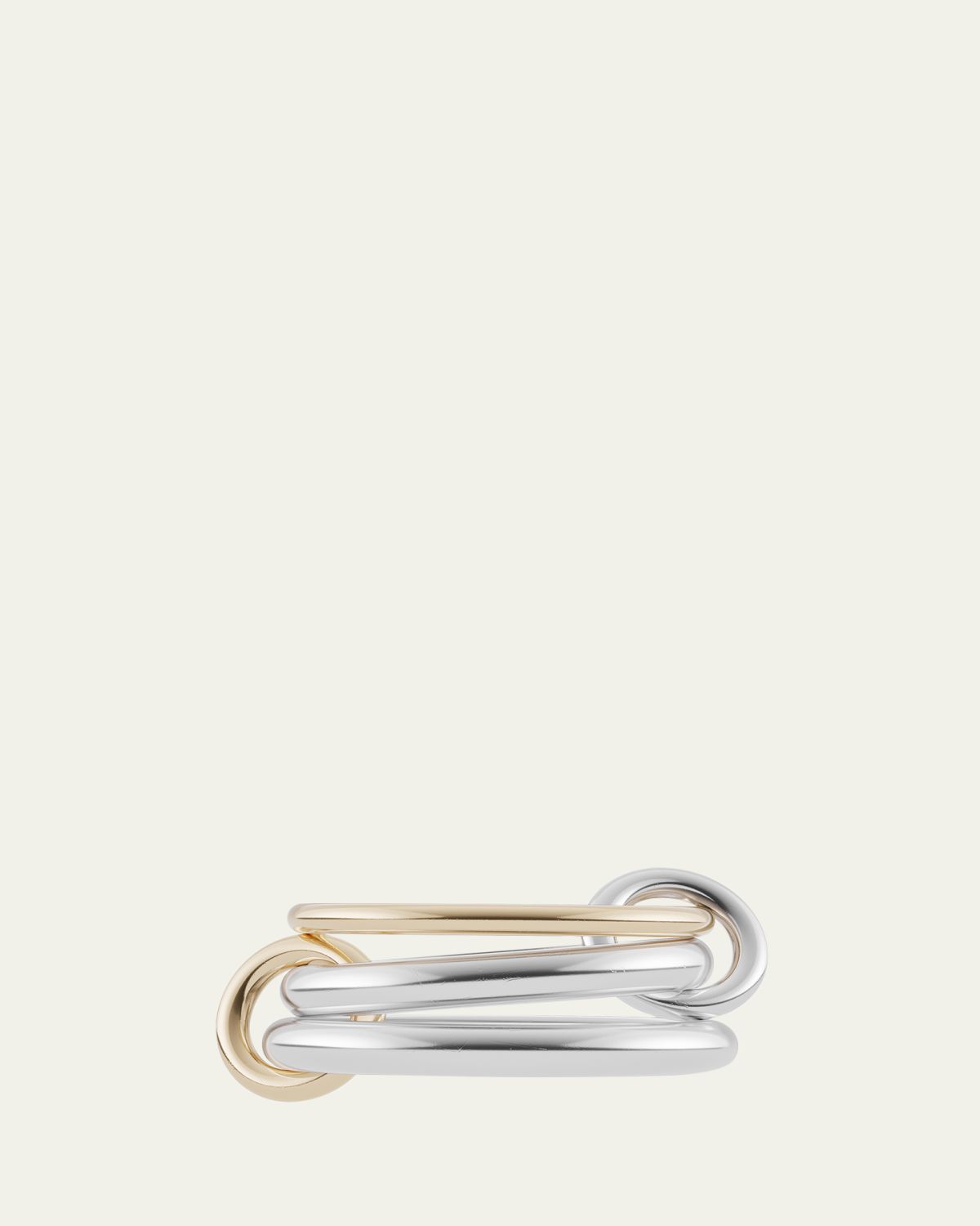 Spinelli Kilcollin Scorpio Silver and Gold Three-Link Ring | Thumbnail 3 Spinelli Kilcollin Scorpio Silver and Gold Three-Link Ring | Thumbnail 3
