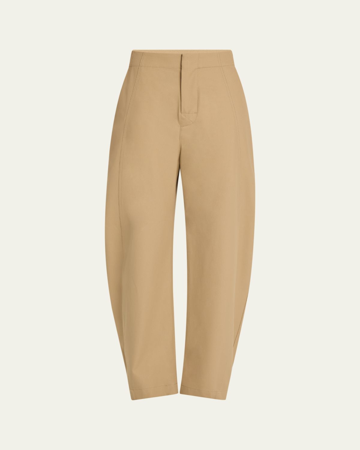 Bottega Veneta Fluid Cotton Twill Wide Leg Trousers