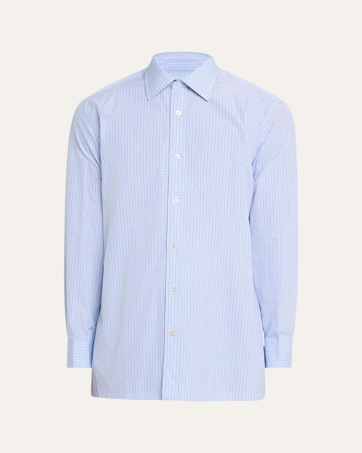 Charvet Men's Cotton Tonal Check Dress Shirt