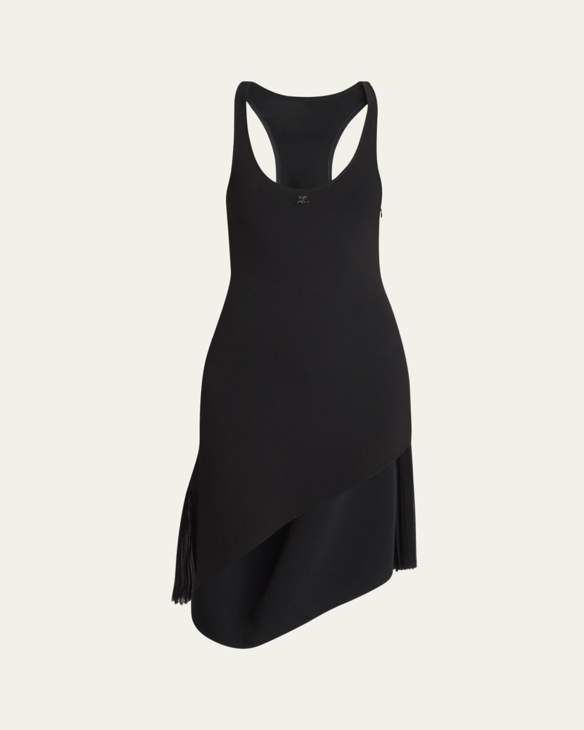 Courreges Infinity Pleats Crepe Tank Dress