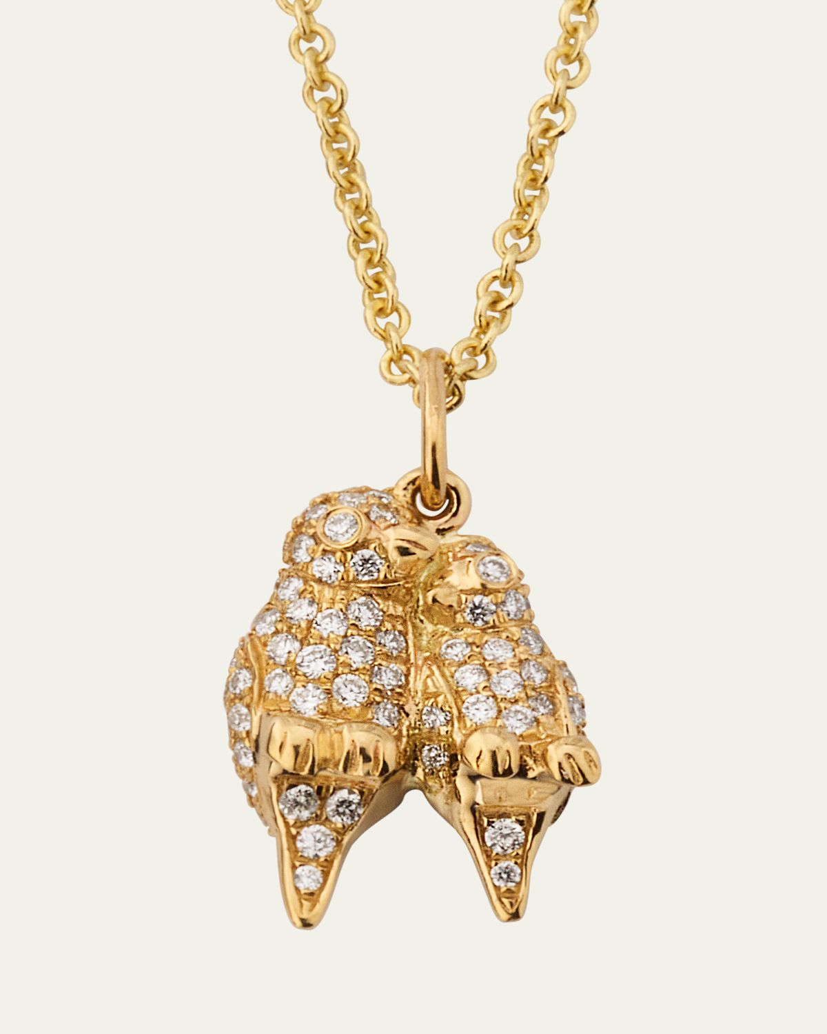 Sydney Evan 14K Yellow Gold Lovebirds Charm with Diamonds