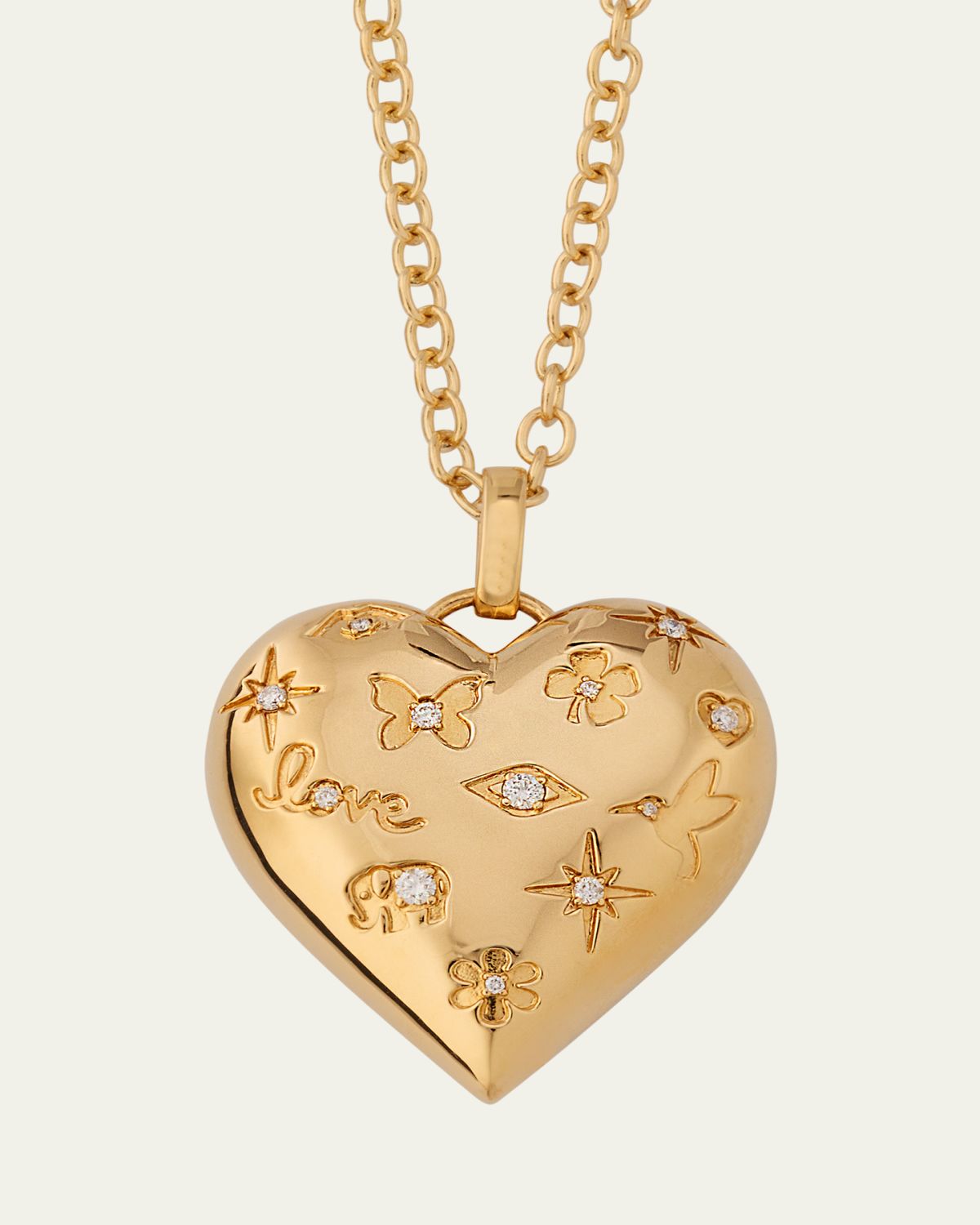 Sydney Evan Puffy Icon Heart Charm