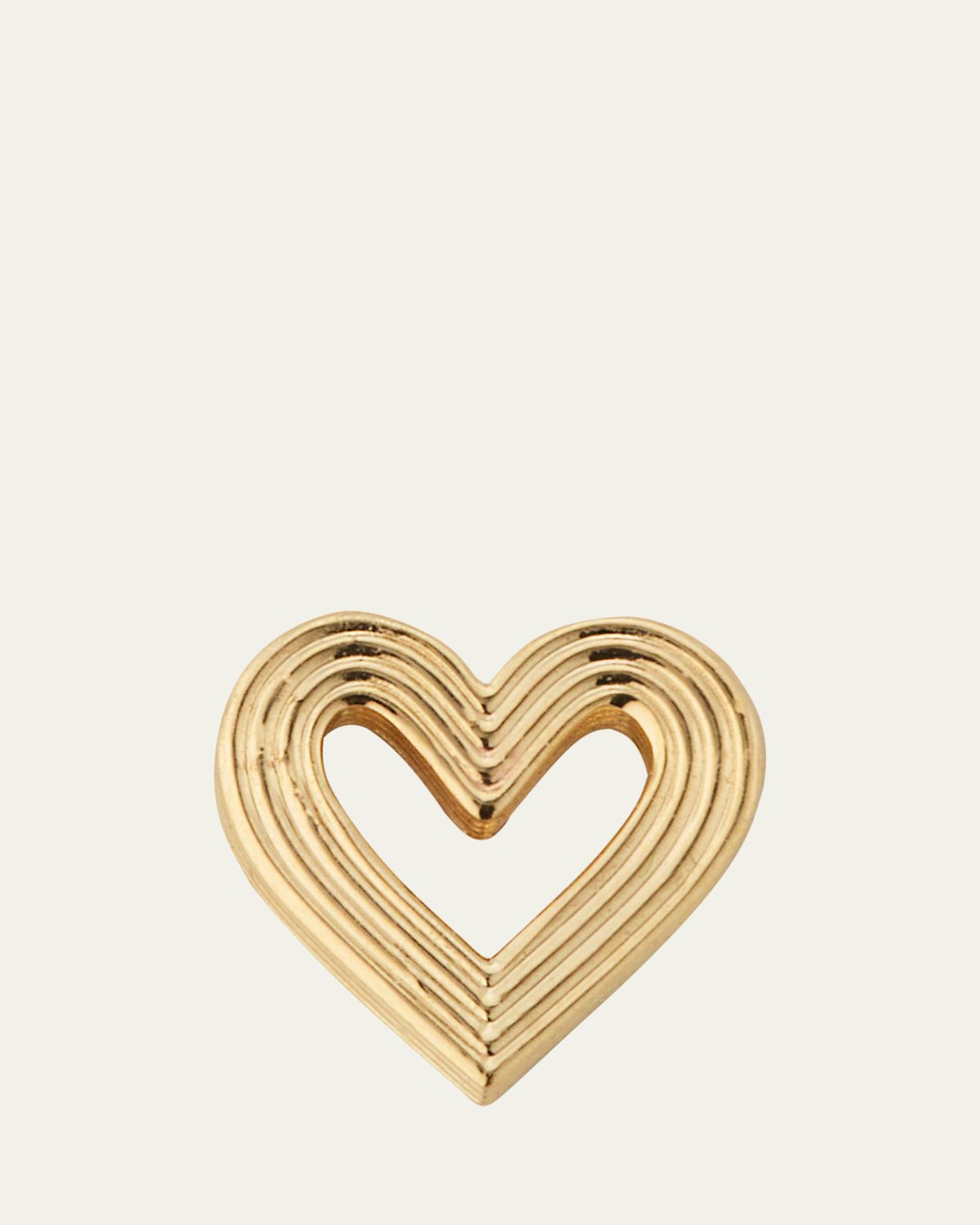 Sydney Evan Fluted Heart Stud Earrings | Thumbnail 4