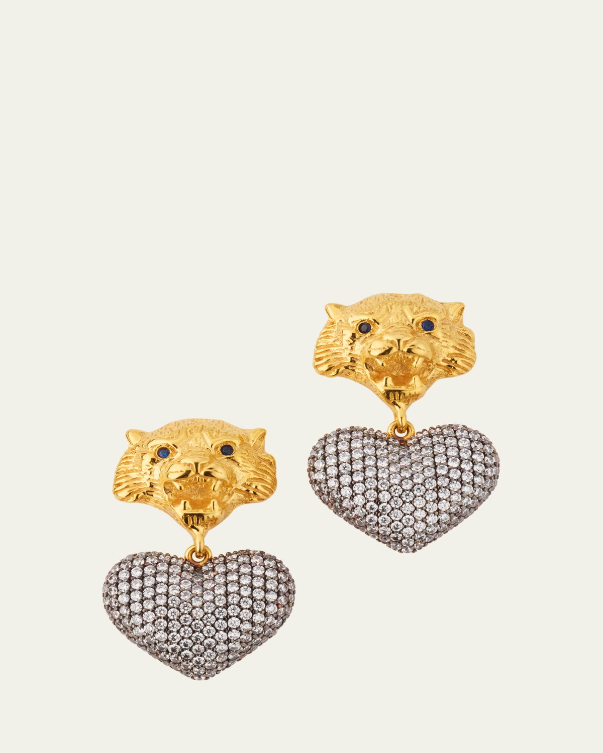 Begum Khan Tiger Heart Dangle Earrings