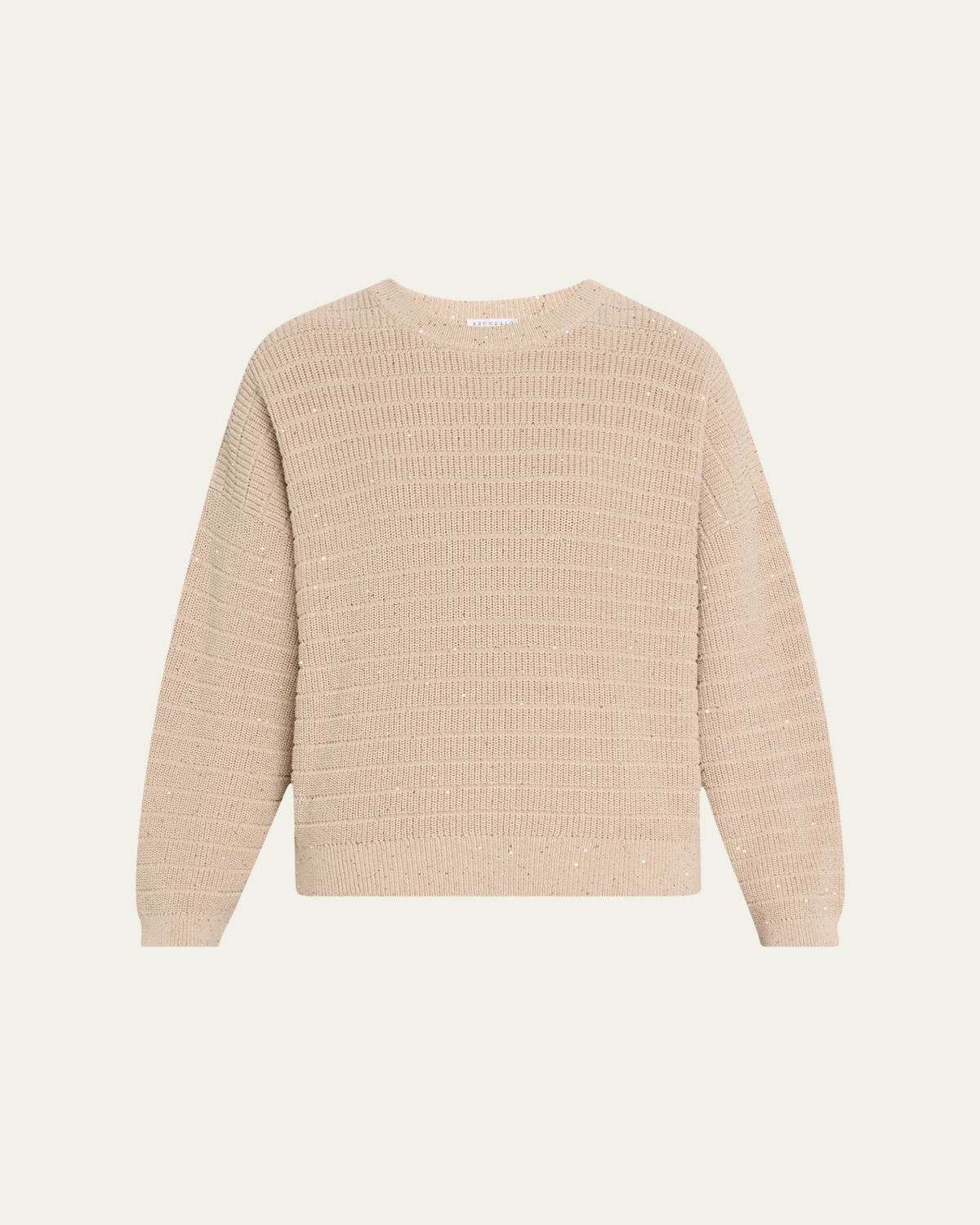 Brunello Cucinelli Sequined English Rib Sweater