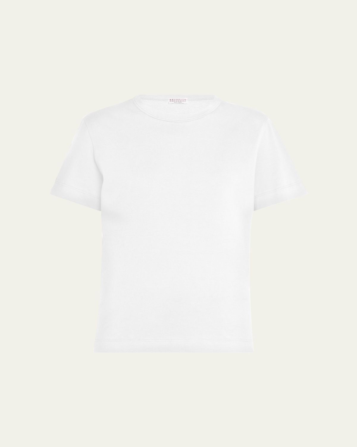 Brunello Cucinelli Monili Neck Cotton Jersey Boxy T-Shirt