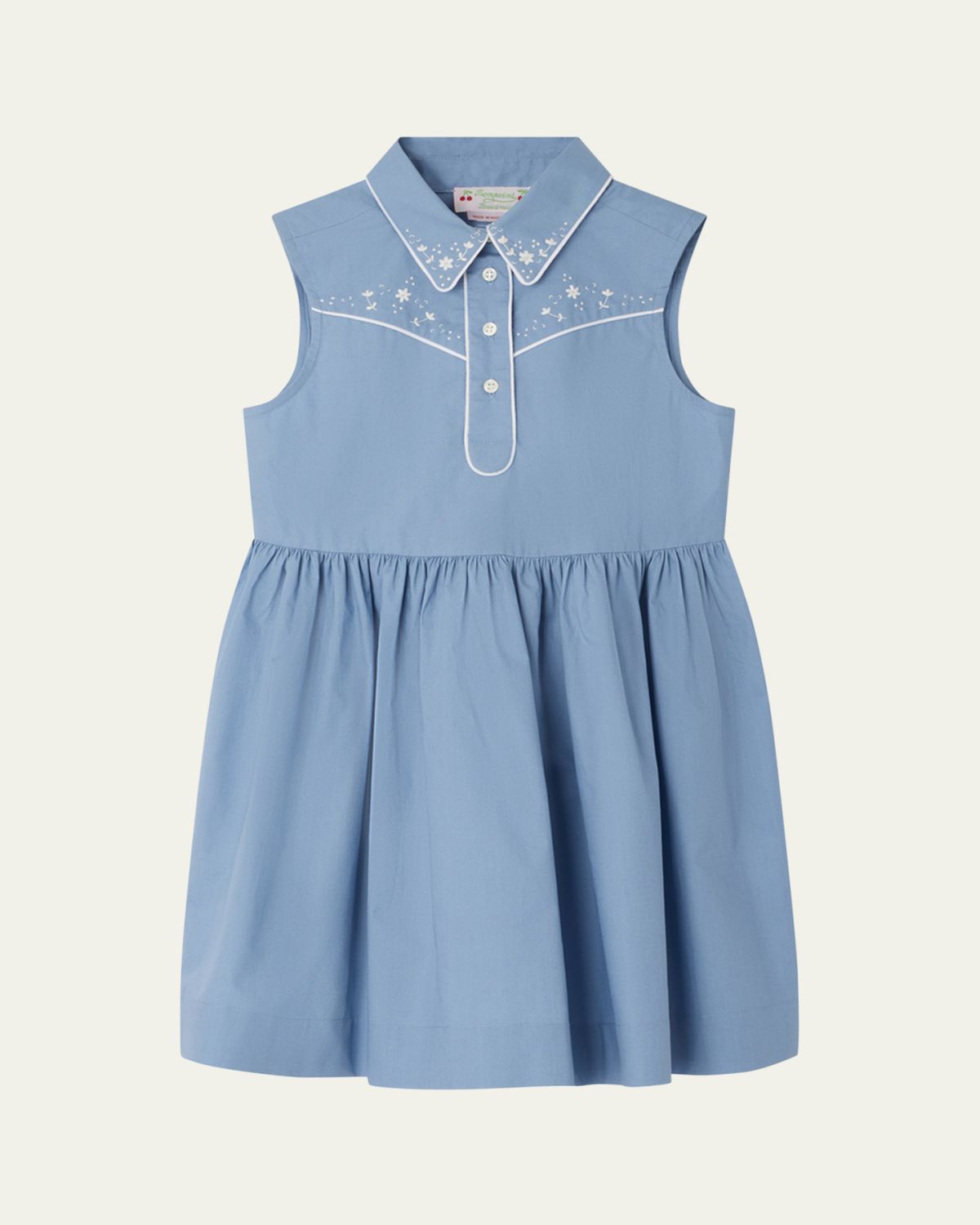 Bonpoint Girl's Ermance Floral Embroidered Dress, Size 4-14