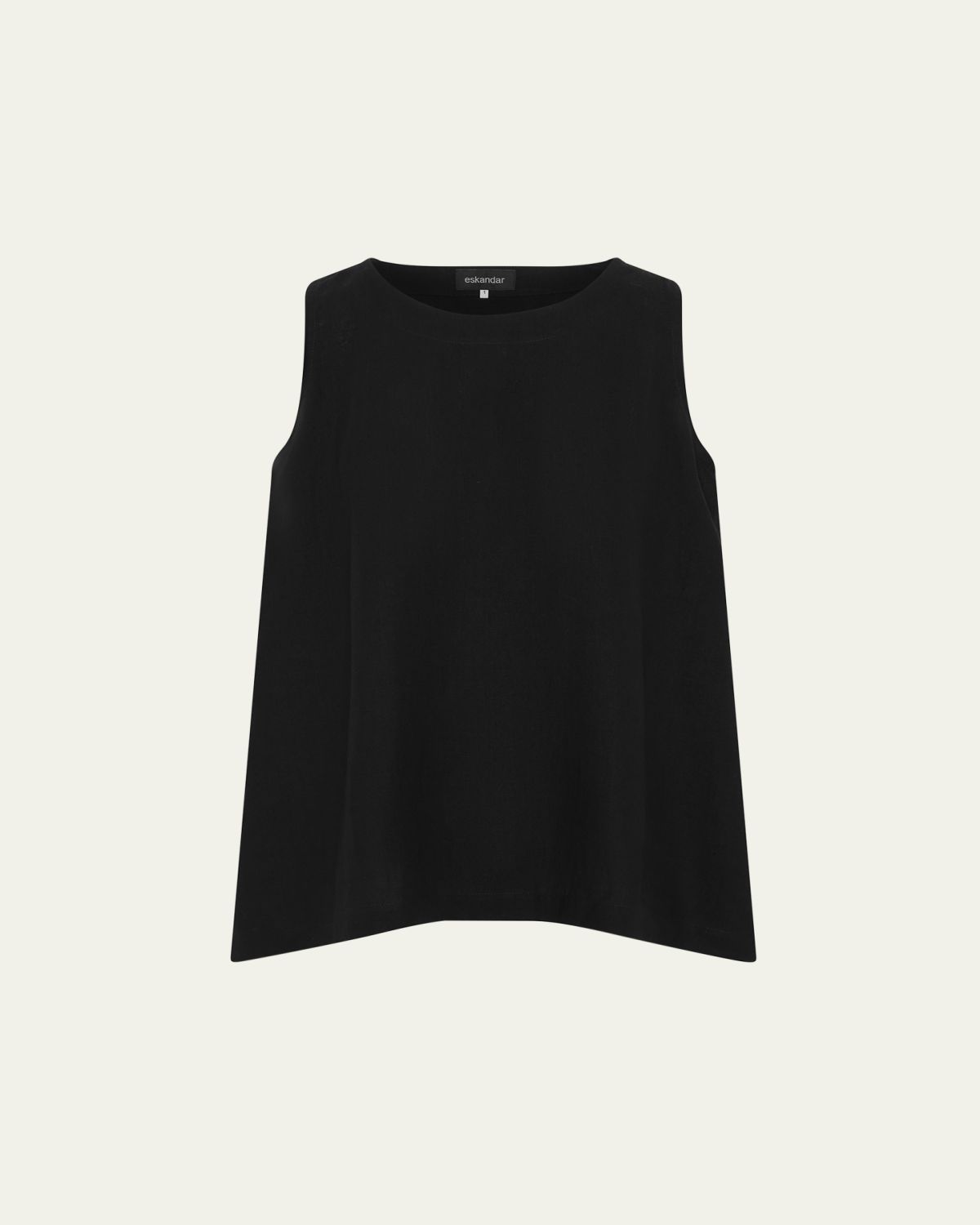 Eskandar A-Line Round Neck Shell (Mid Plus Length)