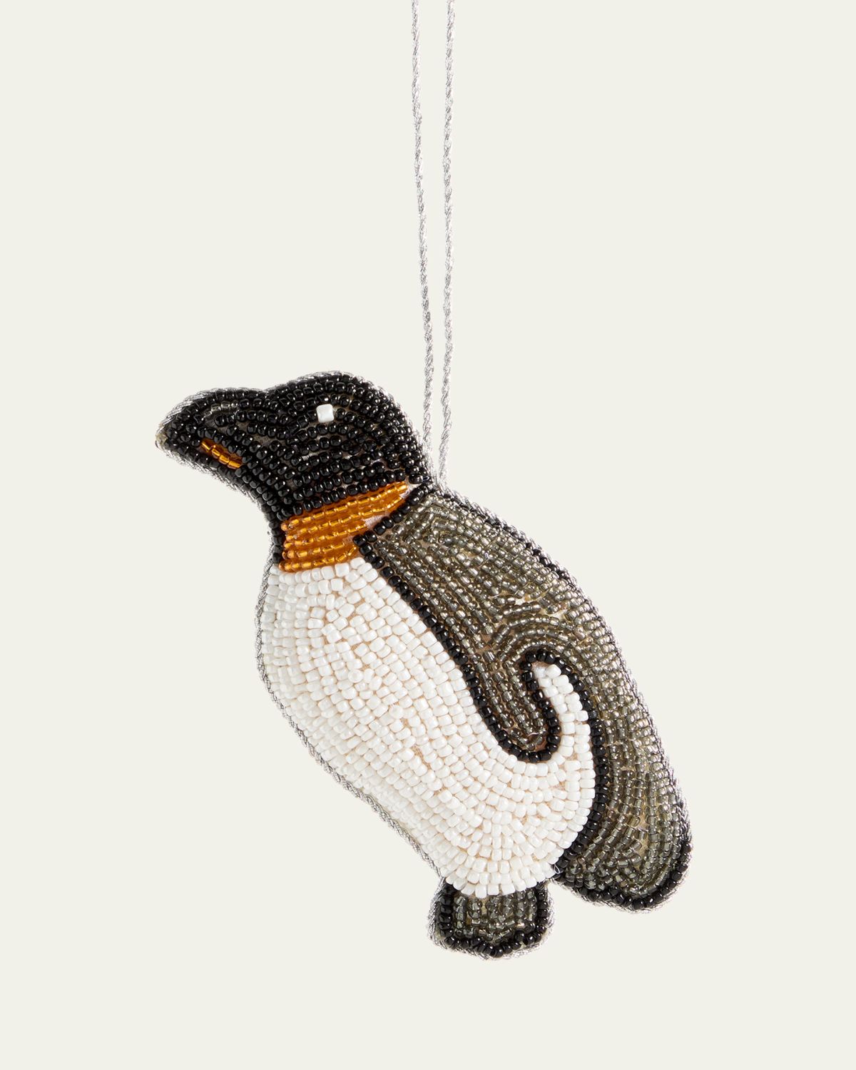 Sudha Pennathur Beaded Penguin Christmas Ornament
