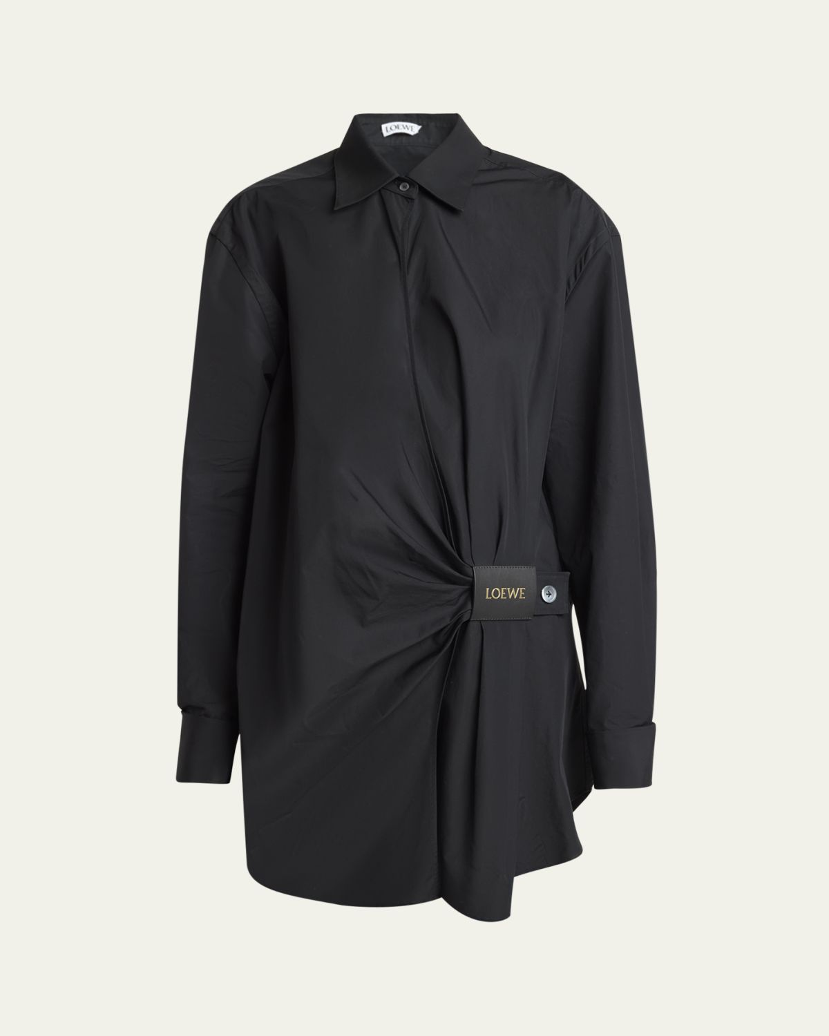Loewe Draped Poplin Mini Shirtdress