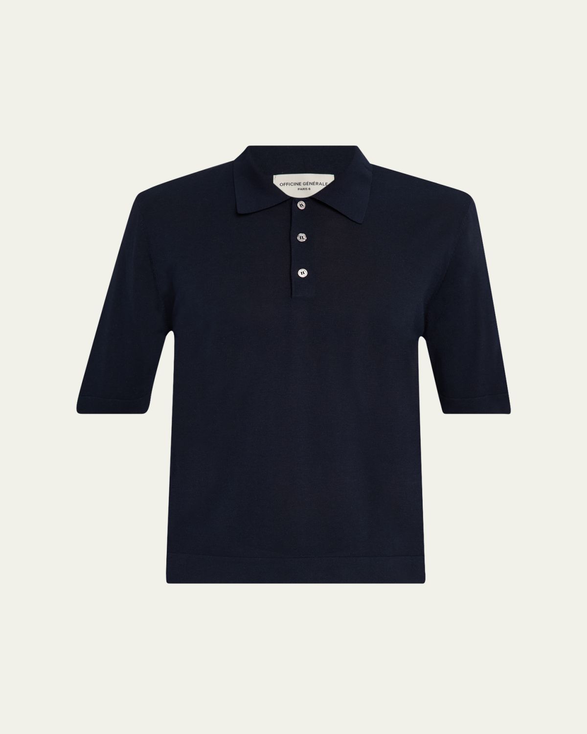 Officine Generale Men's Brutus Knit Polo Shirt