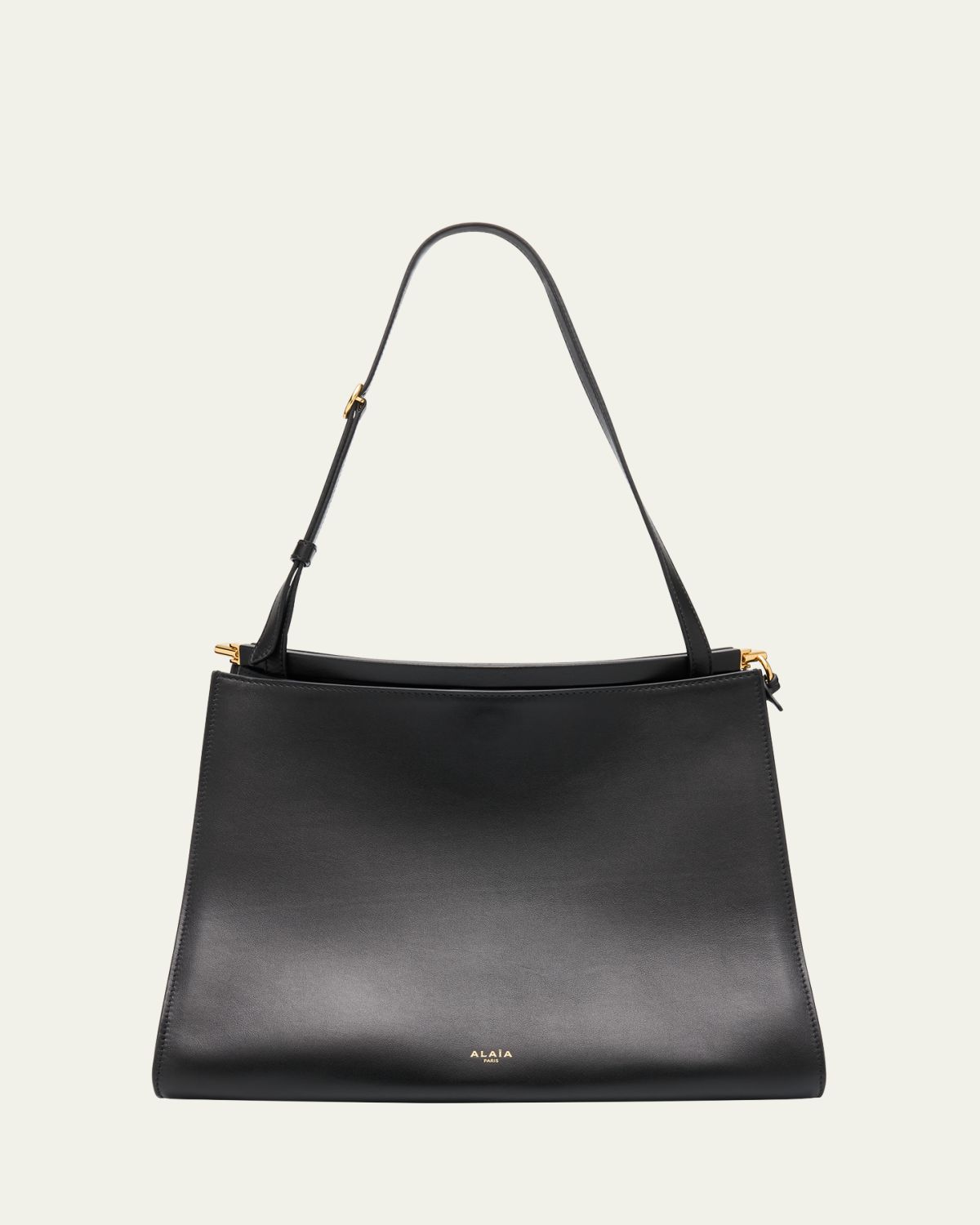 ALAIA Le Click Medium Curve Shoulder Bag in Glossy Leather