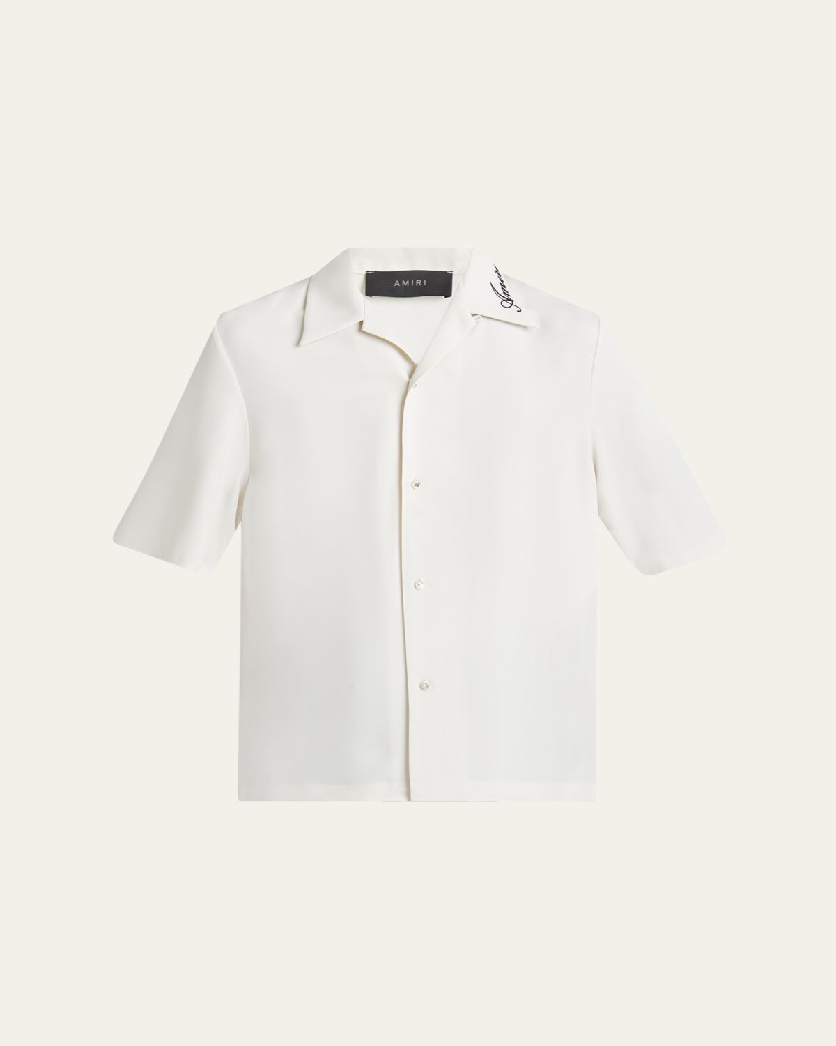 Amiri Men's Brushed Polyester Camp Shirt | Thumbnail 6 Amiri Men's Brushed Polyester Camp Shirt | Thumbnail 6