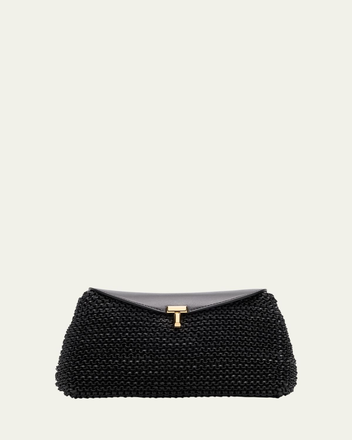 Toteme T-Lock Woven Leather Clutch Bag | Thumbnail 6