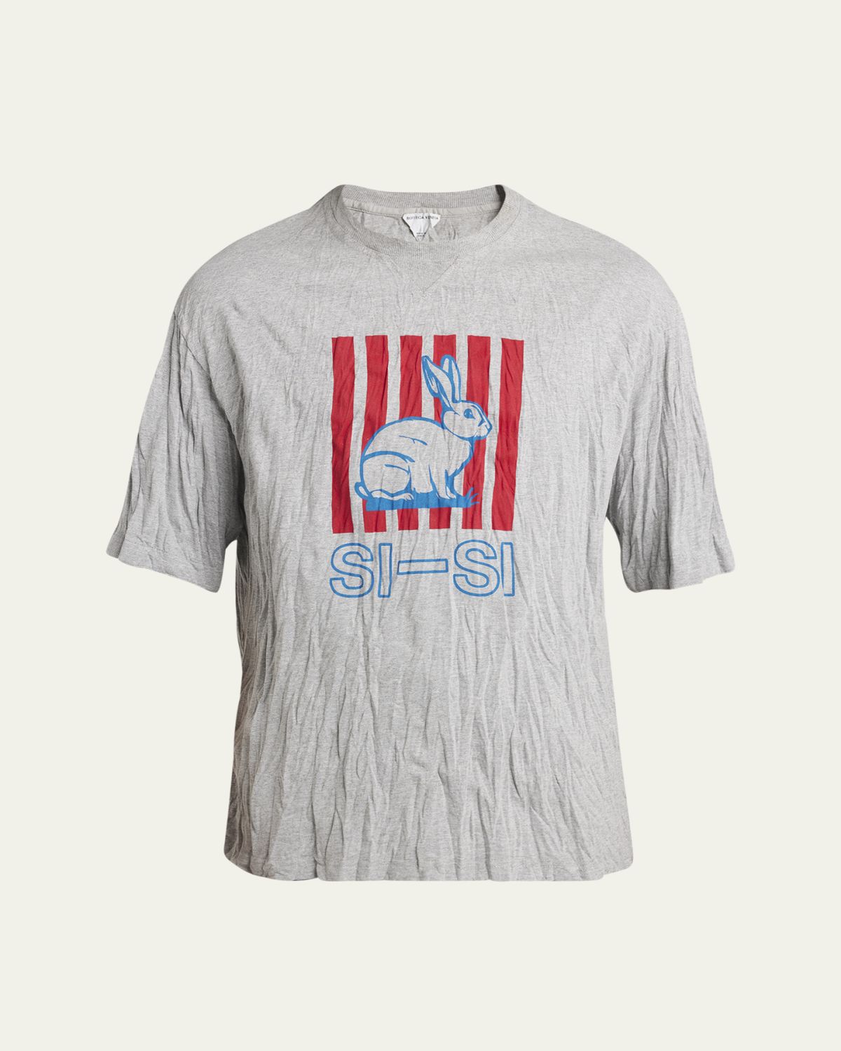 Bottega Veneta Men's Crinkled Jersey Rabbit T-Shirt - Women's Clothing