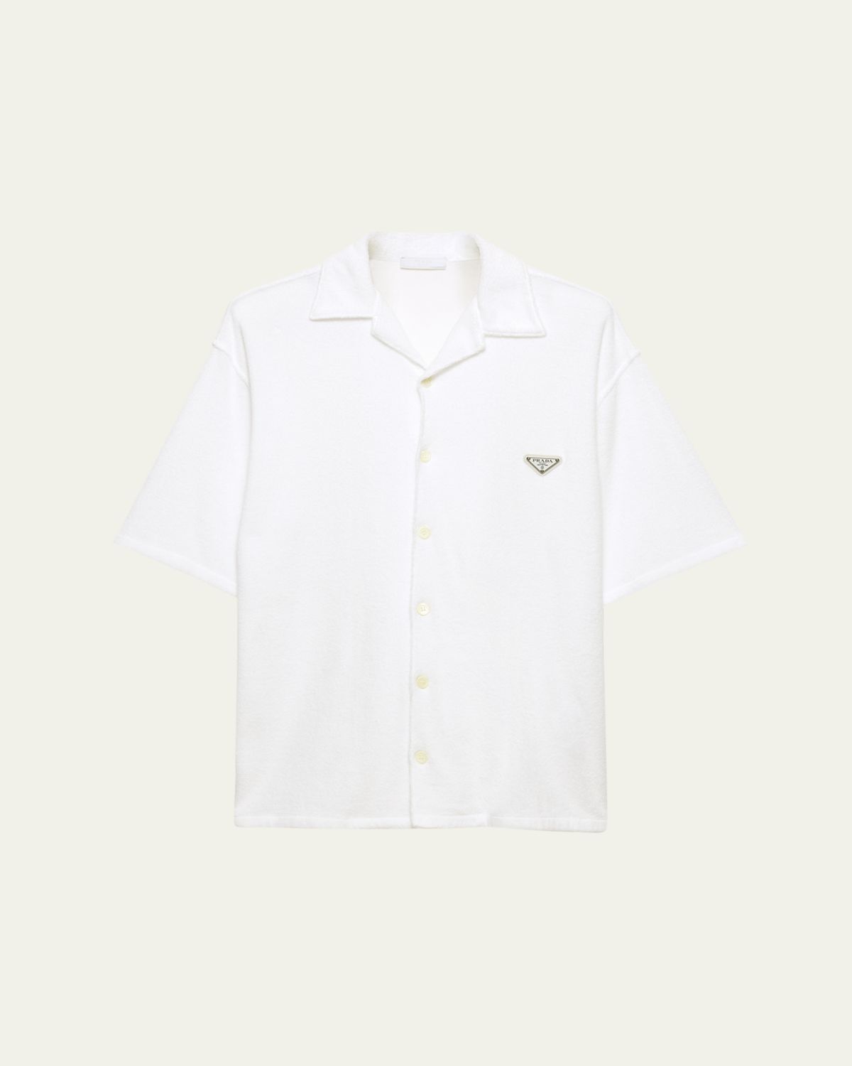 Prada Men's Spugna Terry Bowling Shirt