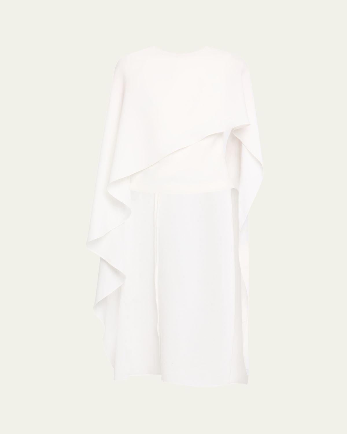 Roland Mouret Asymmetric Satin Crepe Cape Top