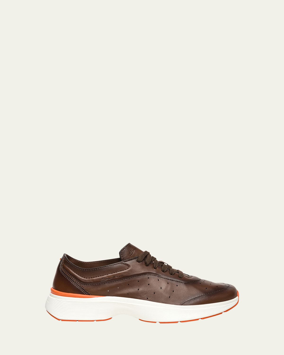 Santoni Men's Bounce Lambskin Runner Sneakers