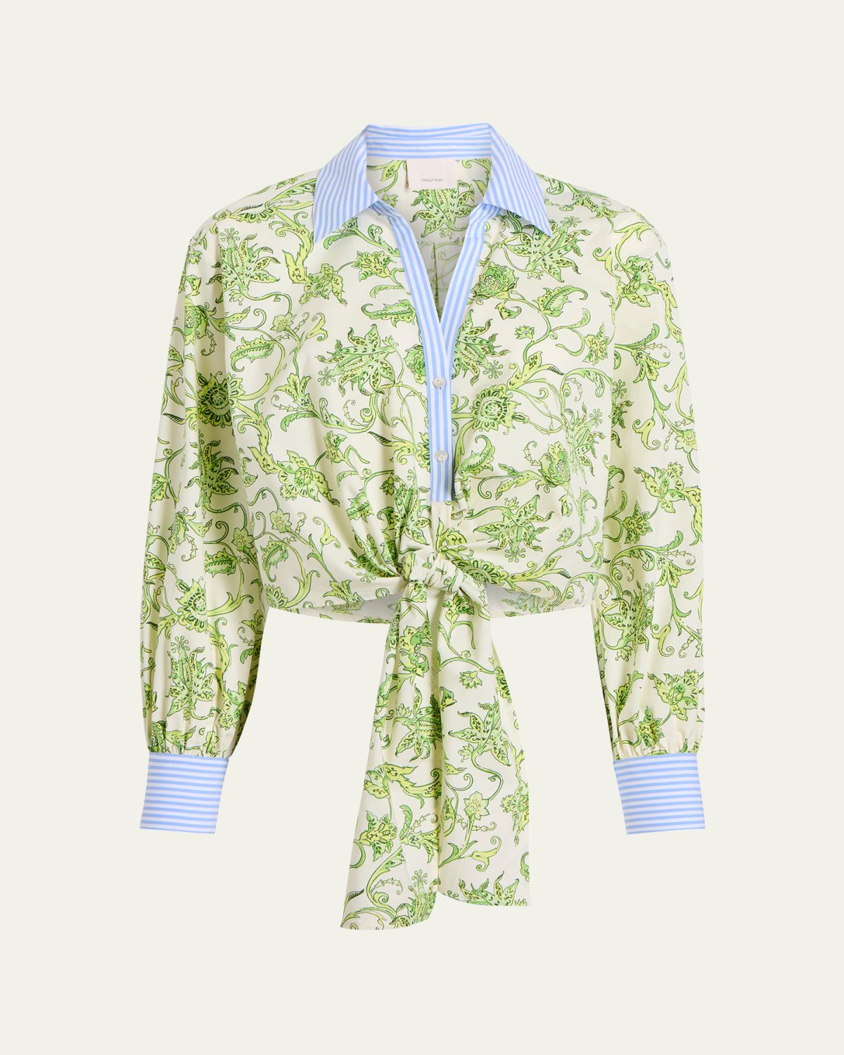 Cinq a Sept Mariana Long-Sleeve Ivy Paisley Top