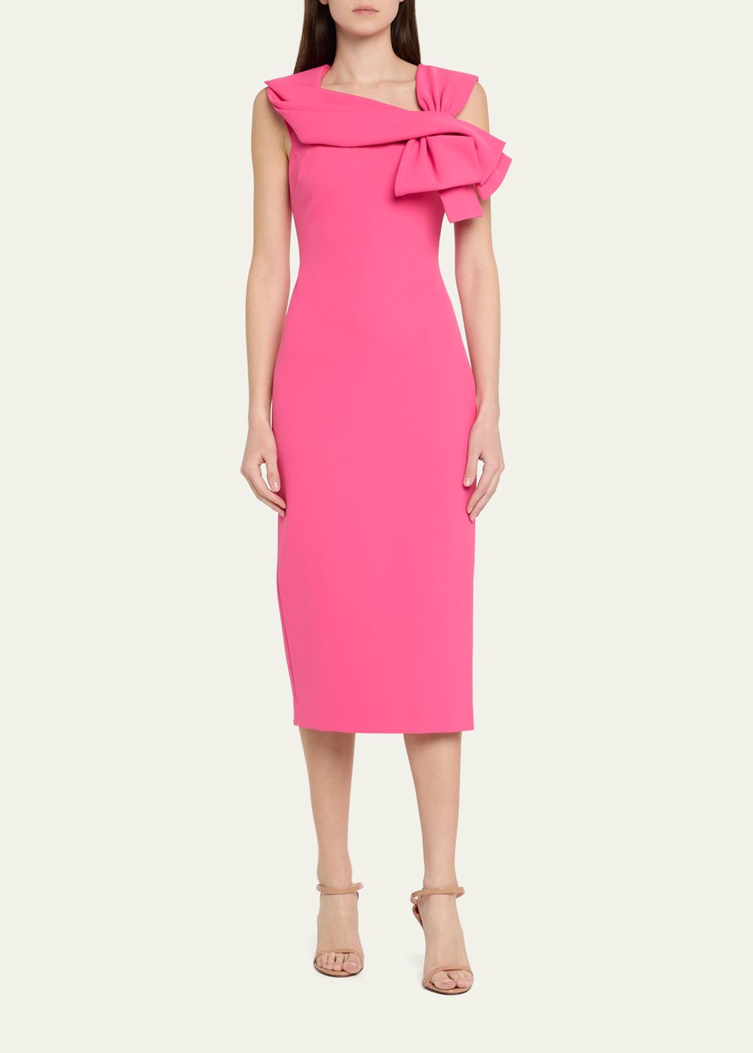 Badgley Mischka Bow-Front Midi Sheath Dress | Thumbnail 2 Badgley Mischka Bow-Front Midi Sheath Dress | Thumbnail 2