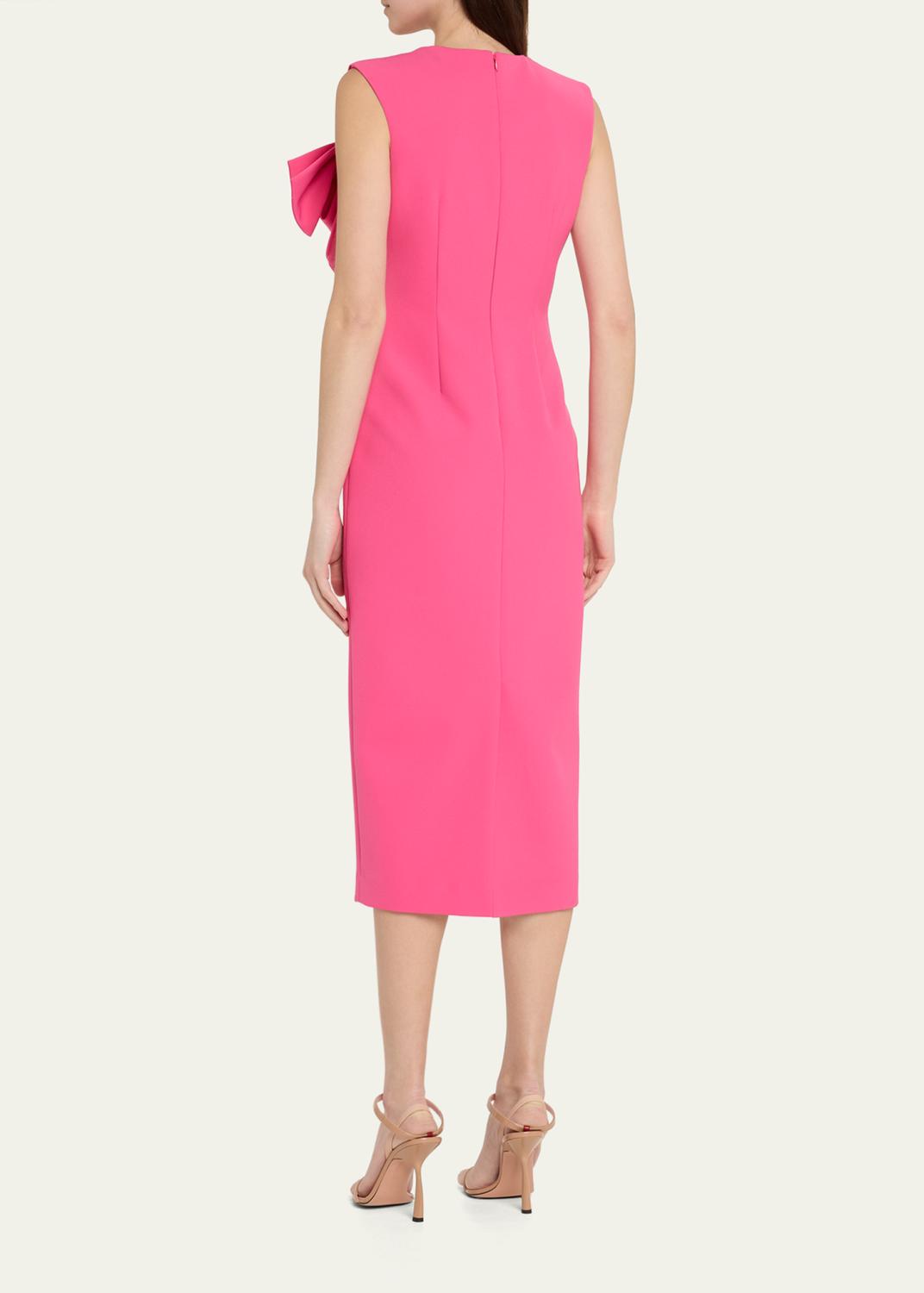 Badgley Mischka Bow-Front Midi Sheath Dress | Thumbnail 3 Badgley Mischka Bow-Front Midi Sheath Dress | Thumbnail 3