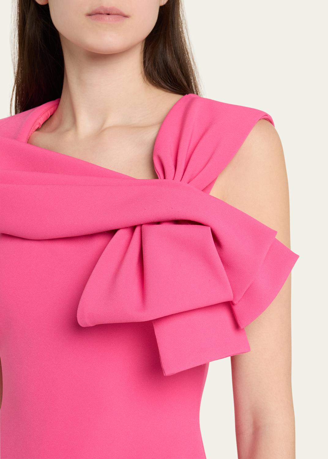 Badgley Mischka Bow-Front Midi Sheath Dress | Thumbnail 5 Badgley Mischka Bow-Front Midi Sheath Dress | Thumbnail 5