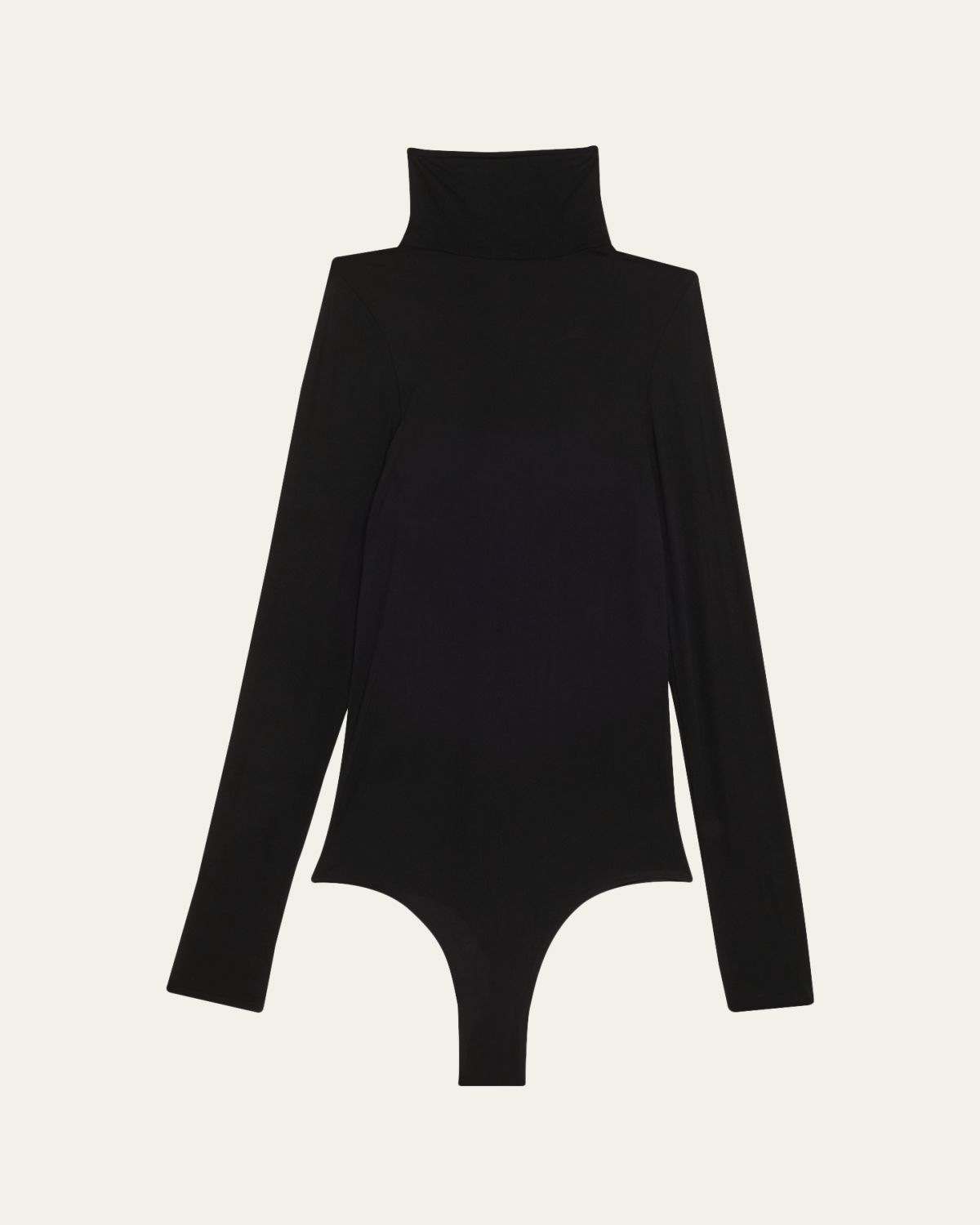 Commando Ballet Mock-Neck Sheer Tulle Thong Bodysuit