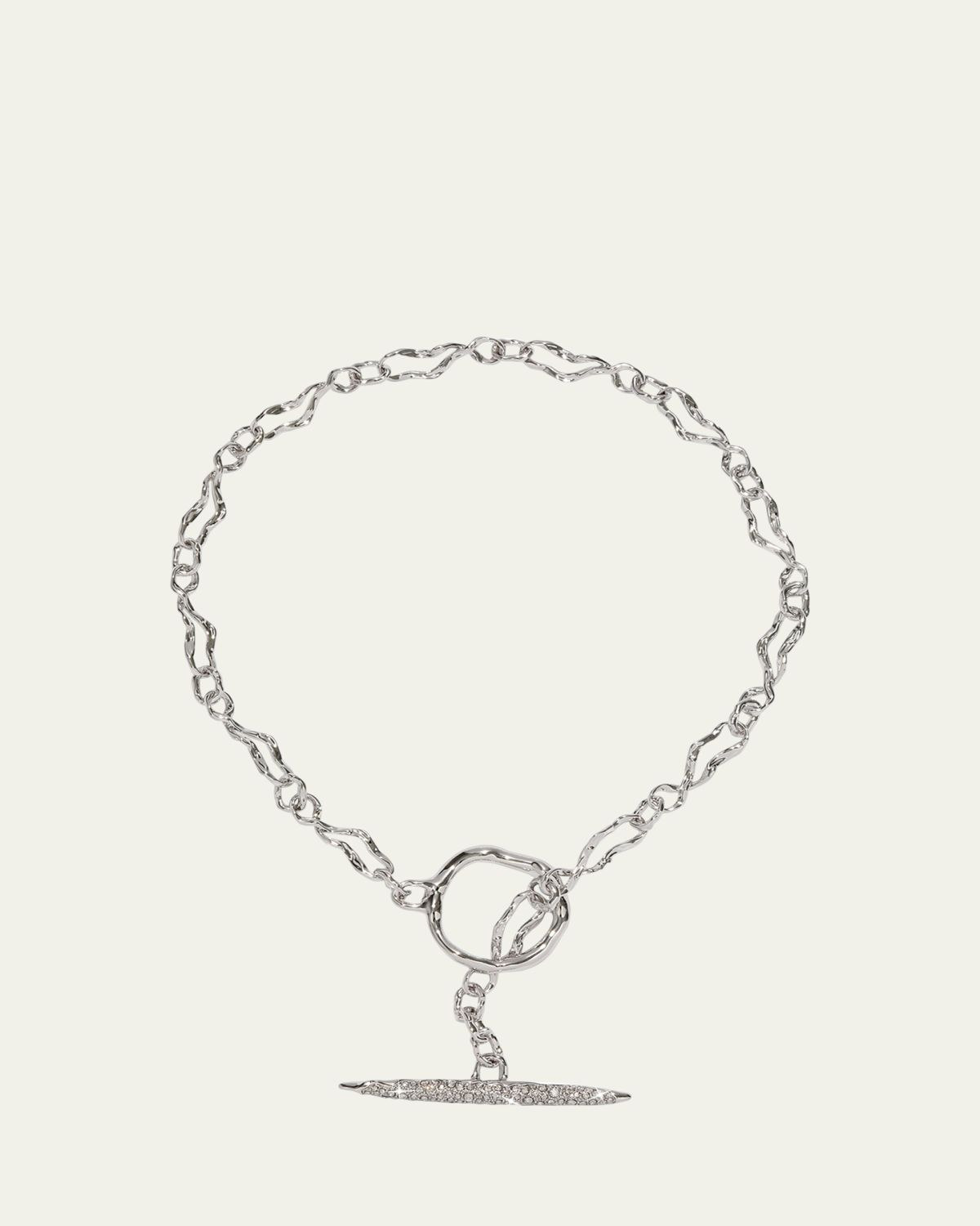 Alexis Bittar Solanales Crystal Infinity Link Necklace