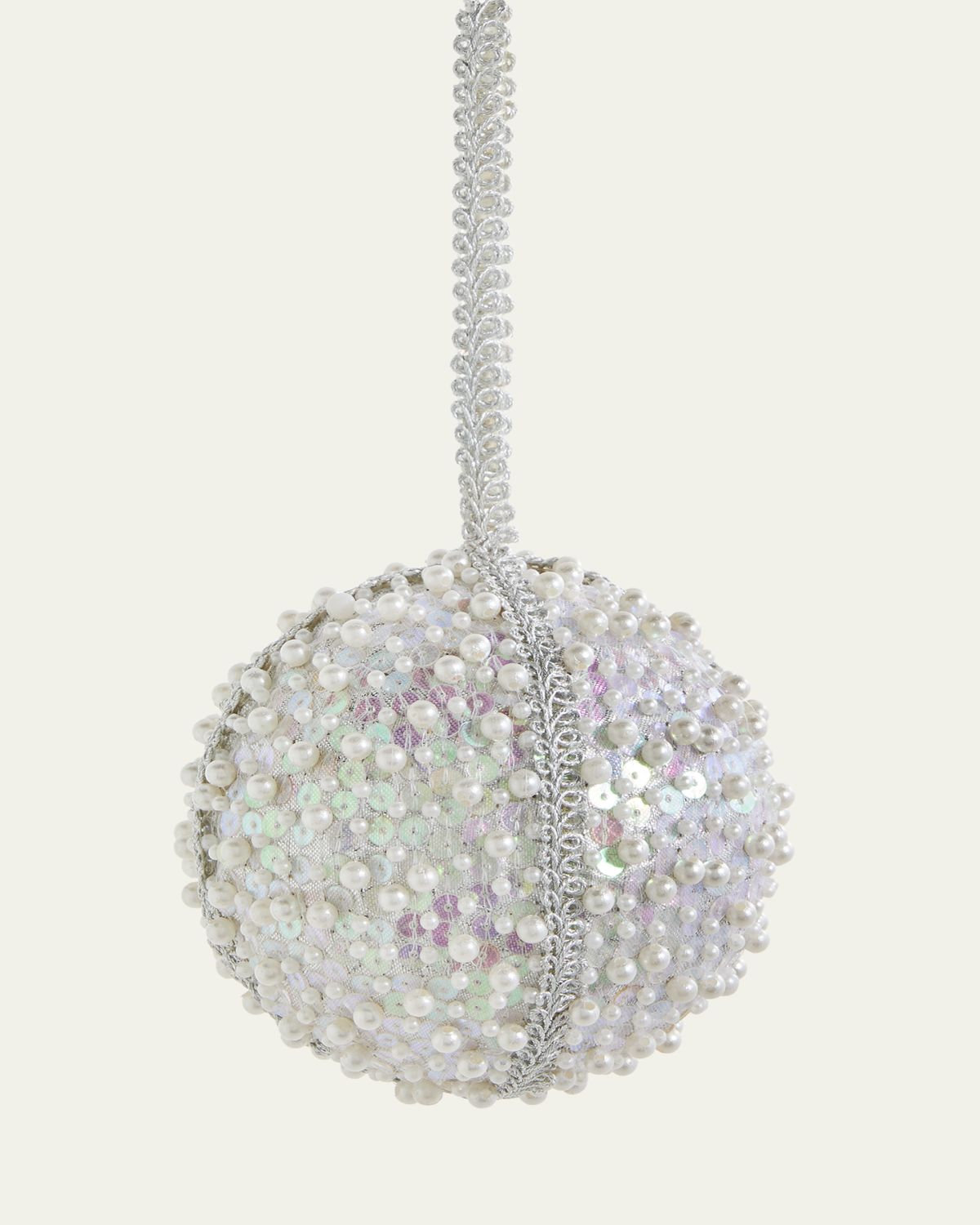 Sudha Pennathur Silver Pearly Ball Ornament