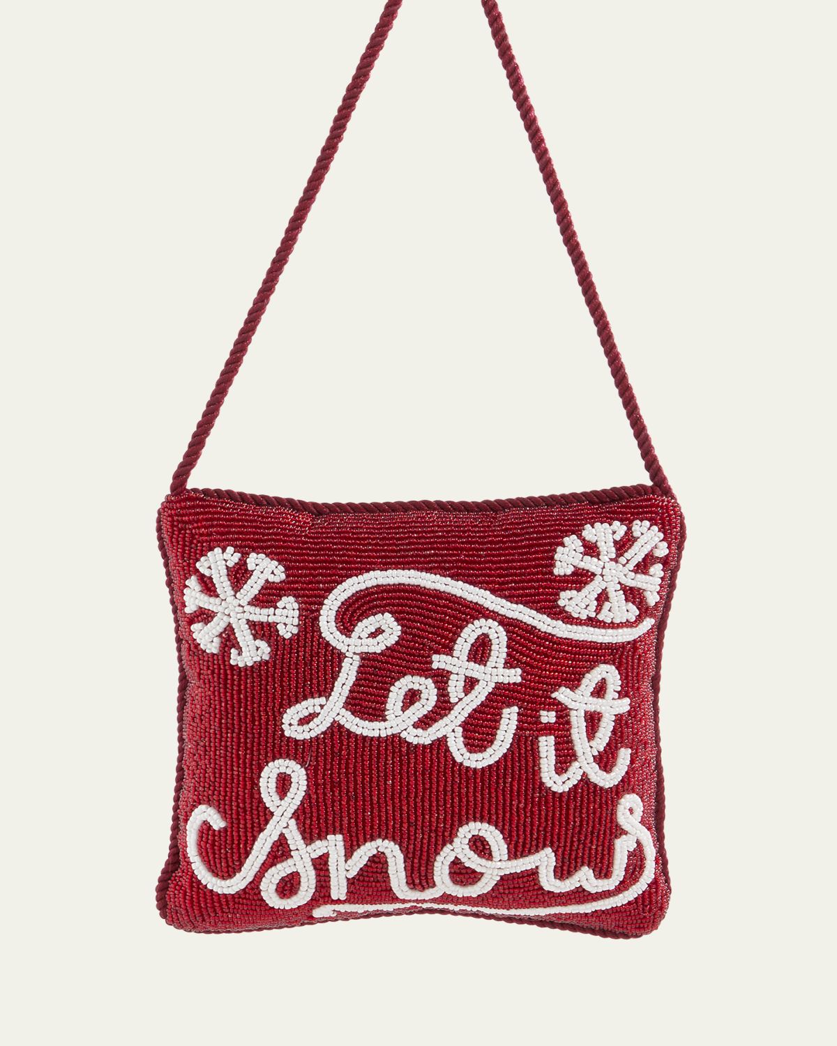 Sudha Pennathur Let it Snow Beaded Square Doorknocker