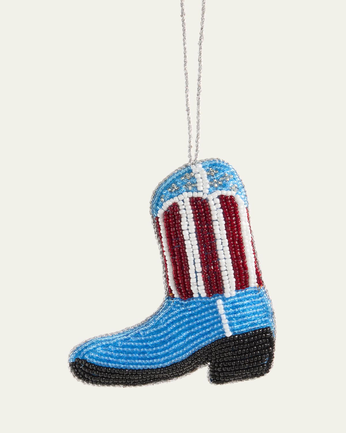 Sudha Pennathur Beaded Boot Christmas Ornament