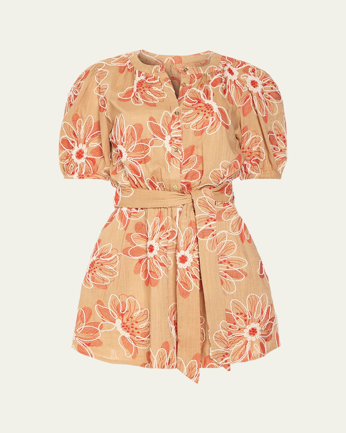 Ramy Brook Selby Embroidered Mini Dress