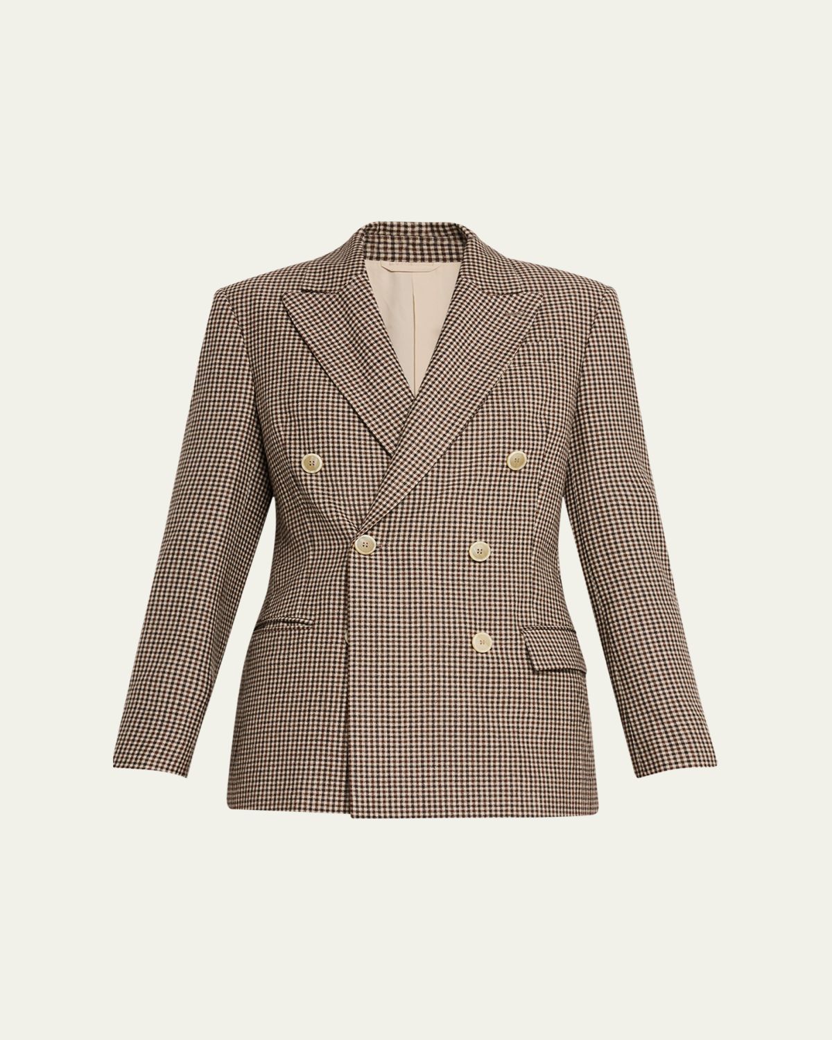 Brunello Cucinelli Double-Breasted Check Blazer