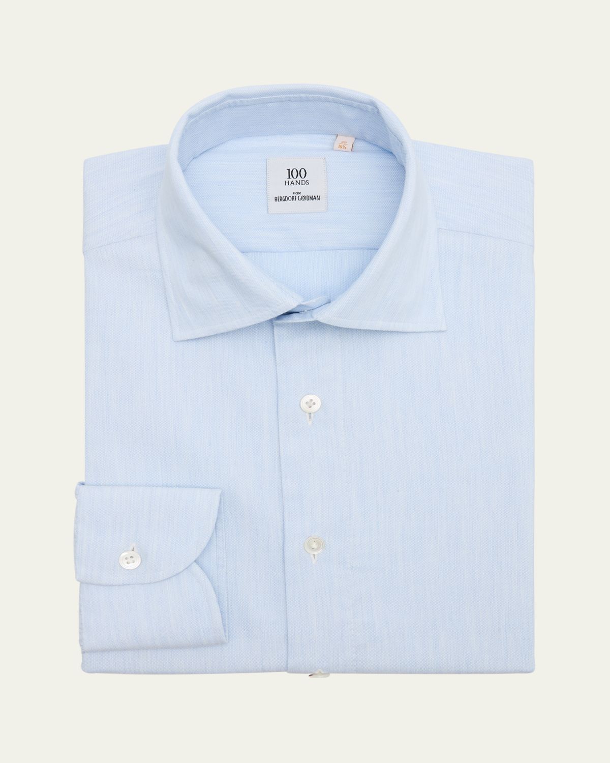 100Hands Men's Cotton Spread-Collar Dress Shirt