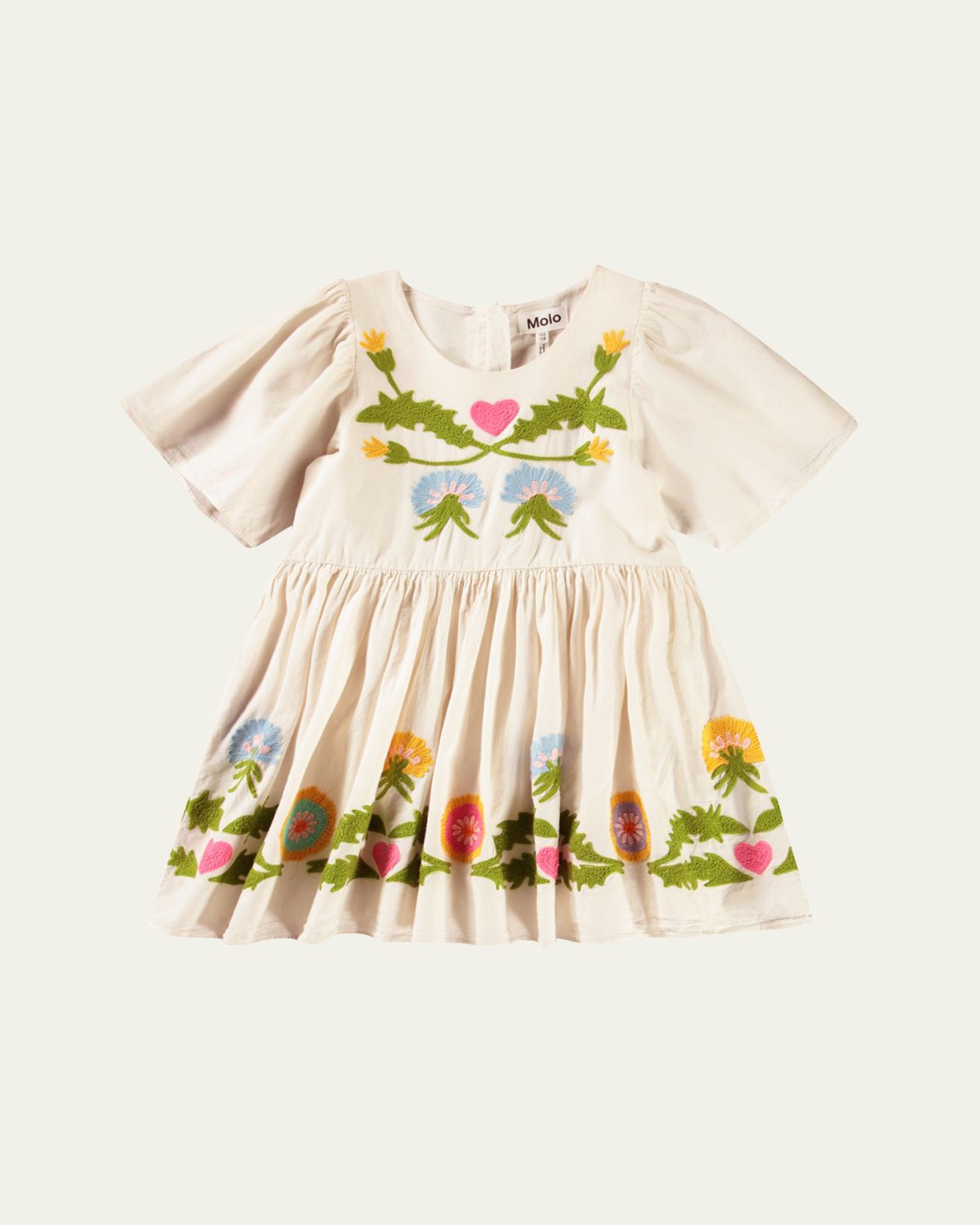 Molo Girl's Carlin Floral Crotchet Dress, Size 3T-6