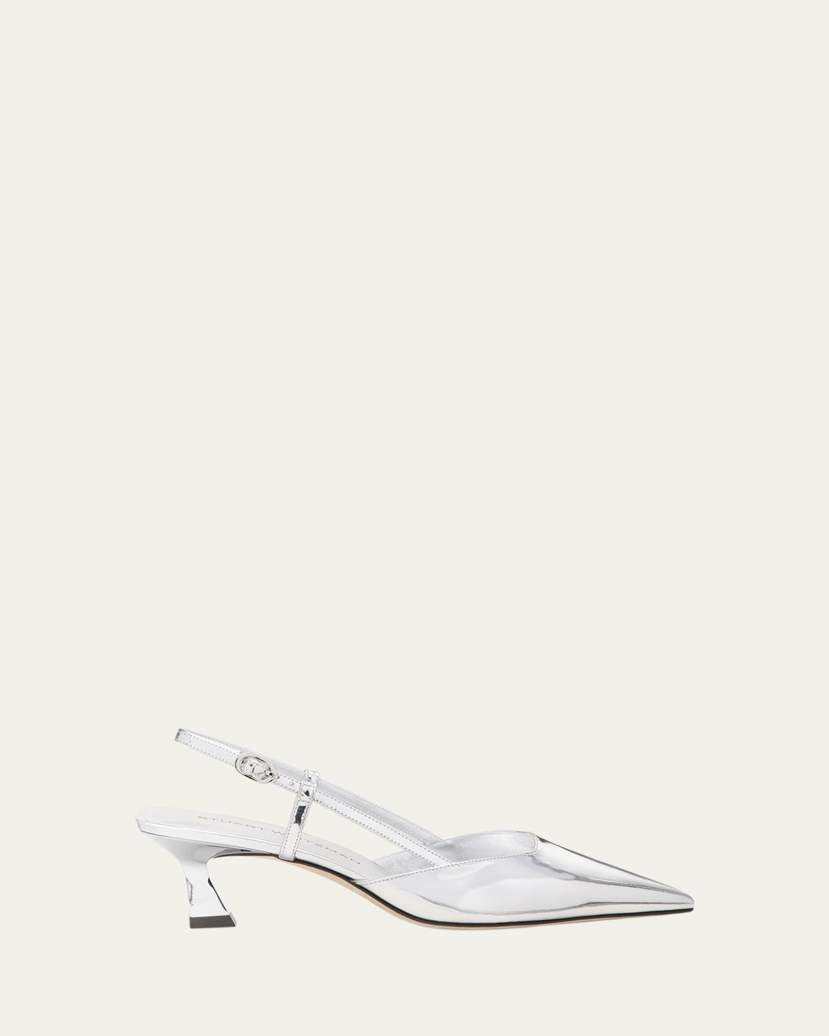 Stuart Weitzman Vinnie Metallic Kitten Slingback Pumps | Thumbnail 9 Stuart Weitzman Vinnie Metallic Kitten Slingback Pumps | Thumbnail 9