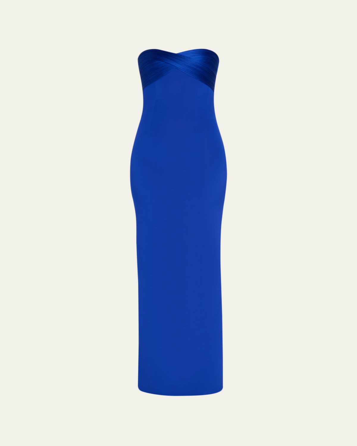 Gaurav Gupta The Infinity Strapless Draped Column Silk Gown