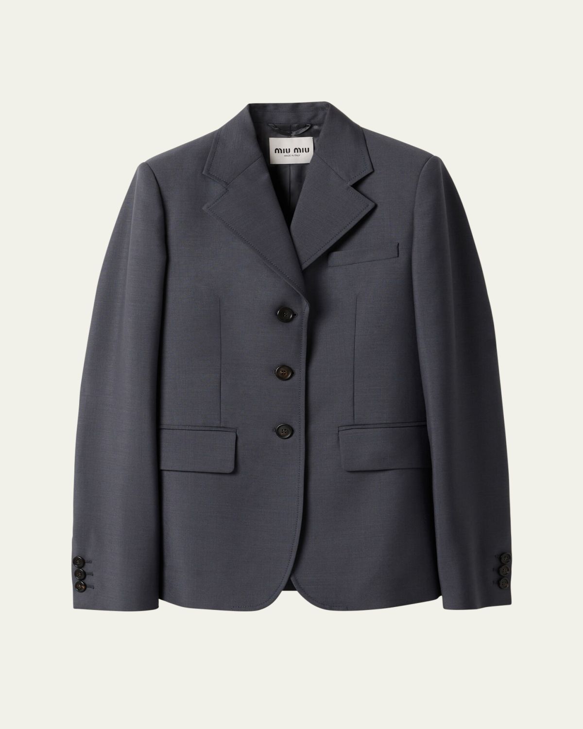 Miu Miu Single-Breasted Blazer Jacket