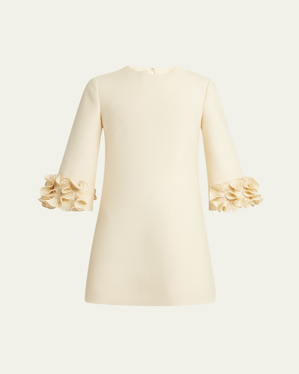 Valentino Garavani Ruffle Cuff Crepe Couture Short Dress | Thumbnail 6 Valentino Garavani Ruffle Cuff Crepe Couture Short Dress | Thumbnail 6